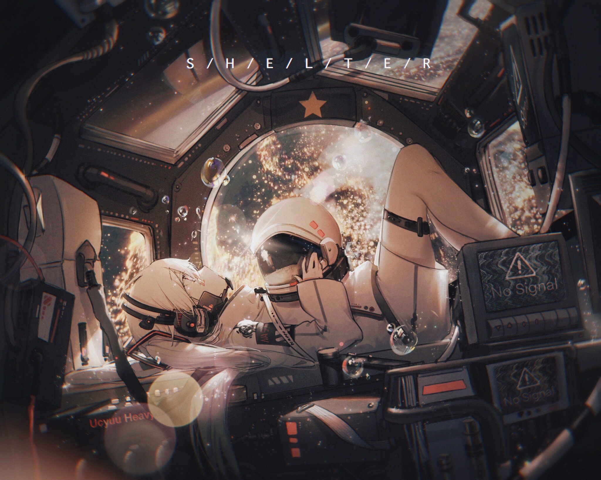 Hatsune Miku in a Spaceship HD Wallpaper