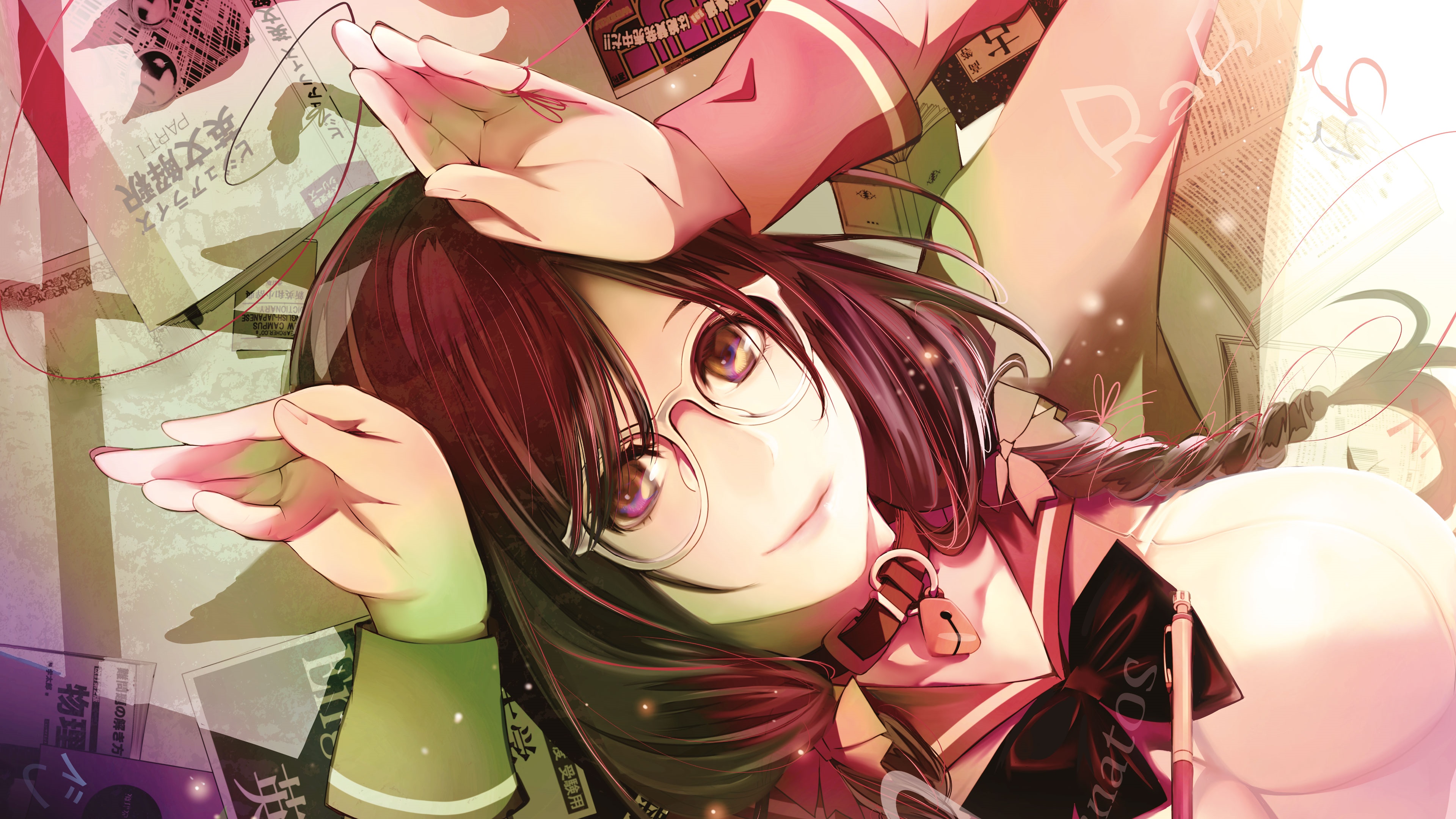 4K Hanekawa Tsubasa from Monogatari Series HD Wallpaper