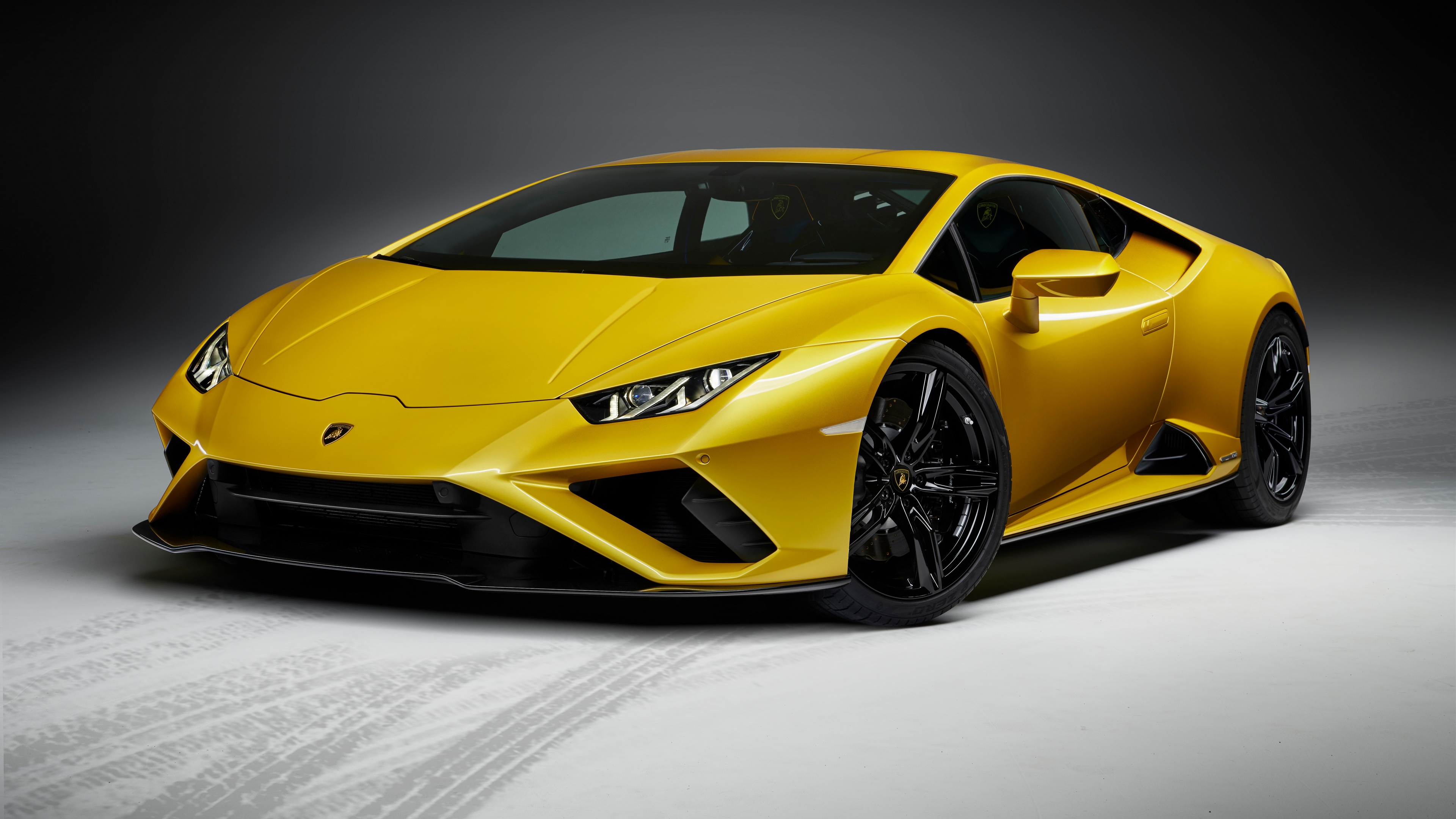 Yellow Lamborghini Huracan sports car HD Wallpaper