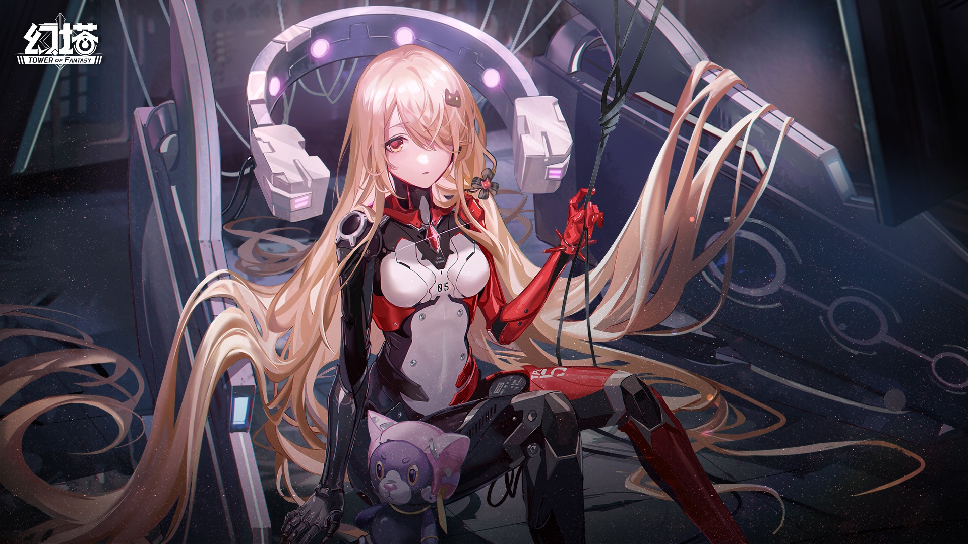 Nemesis from Tower of Fantasy in a futuristic suit HD Wallpaper