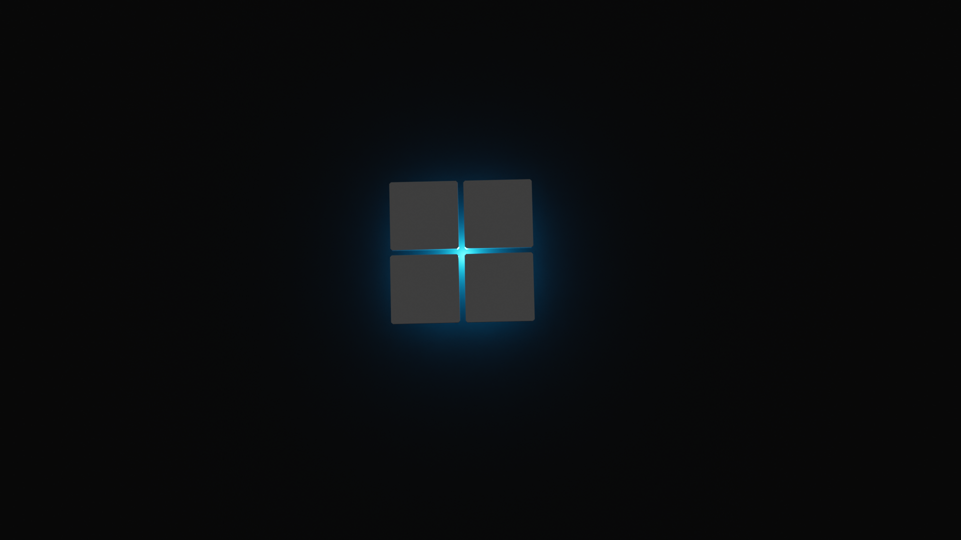 Windows 11 logo with blue light HD Wallpaper