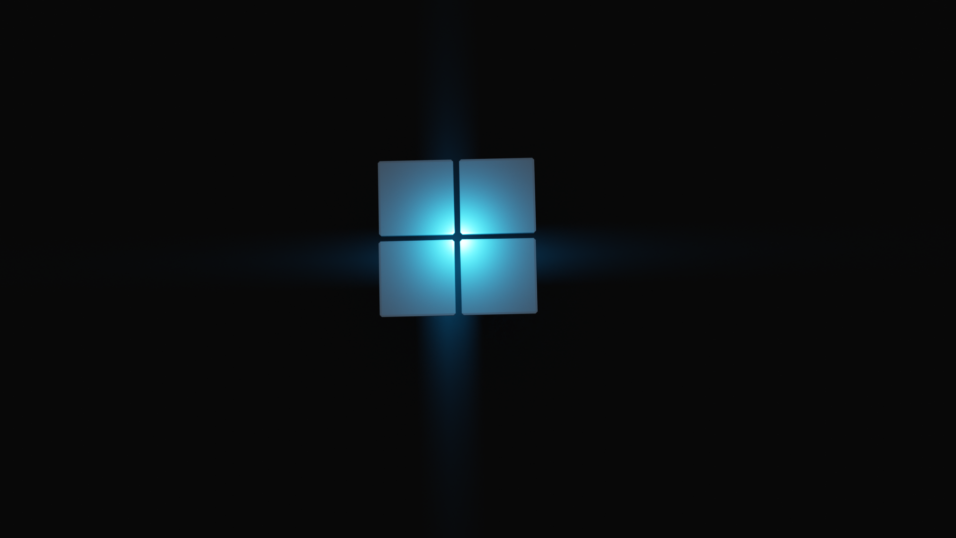 Windows 11 logo with blue light HD Wallpaper