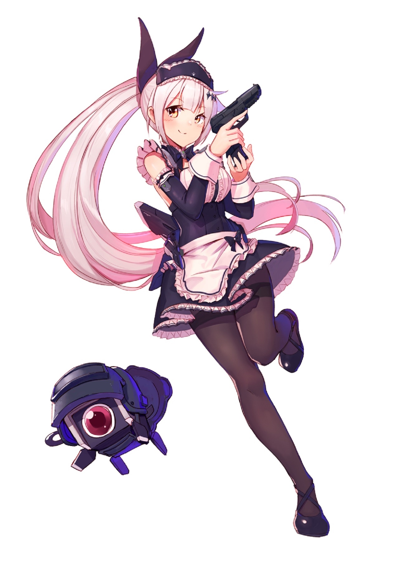 Five-Seven from Girls Frontline holding a gun HD Phone Wallpaper