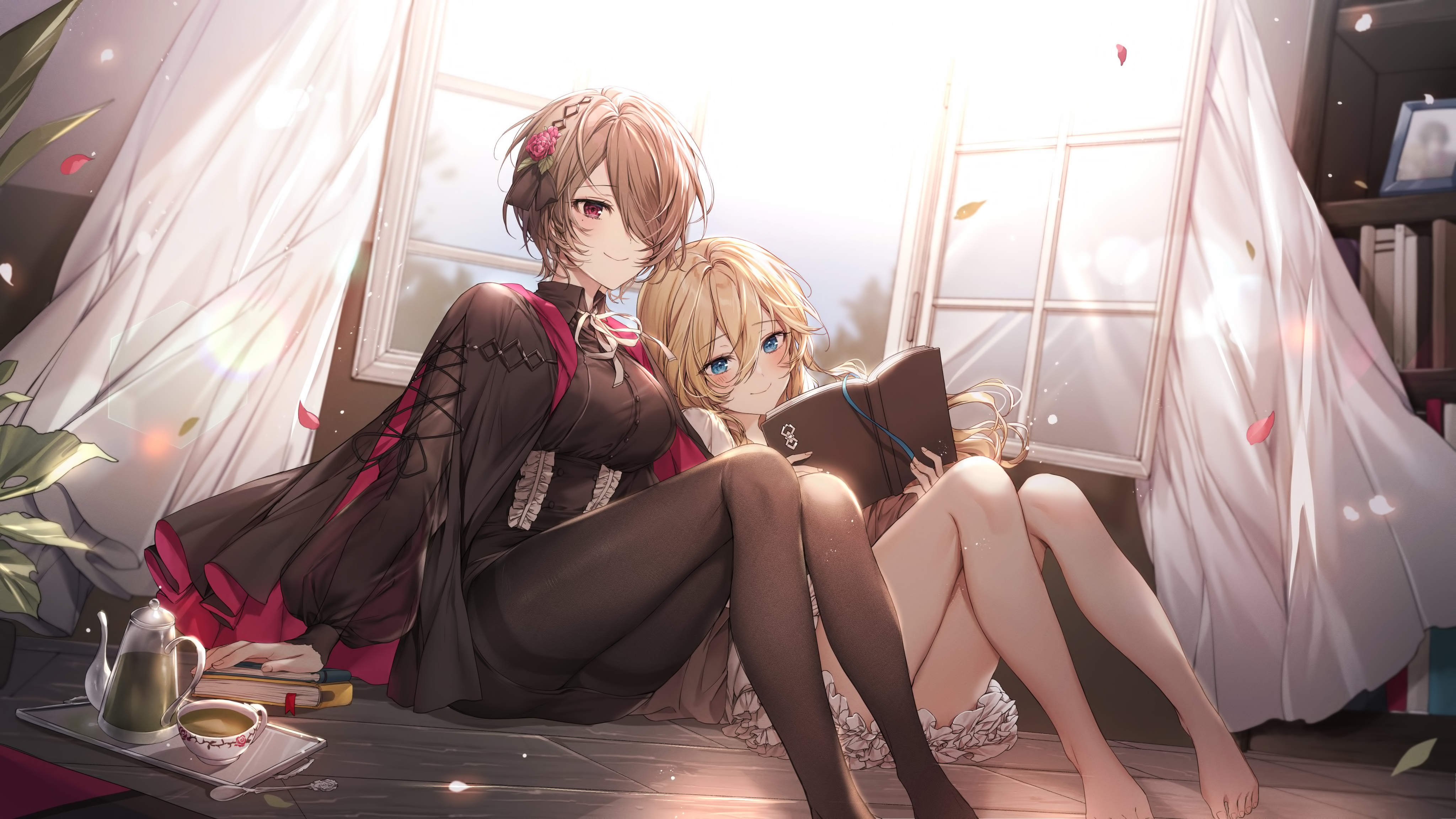 Honkai Impact 3rd: Rita and Bianka reading HD Wallpaper