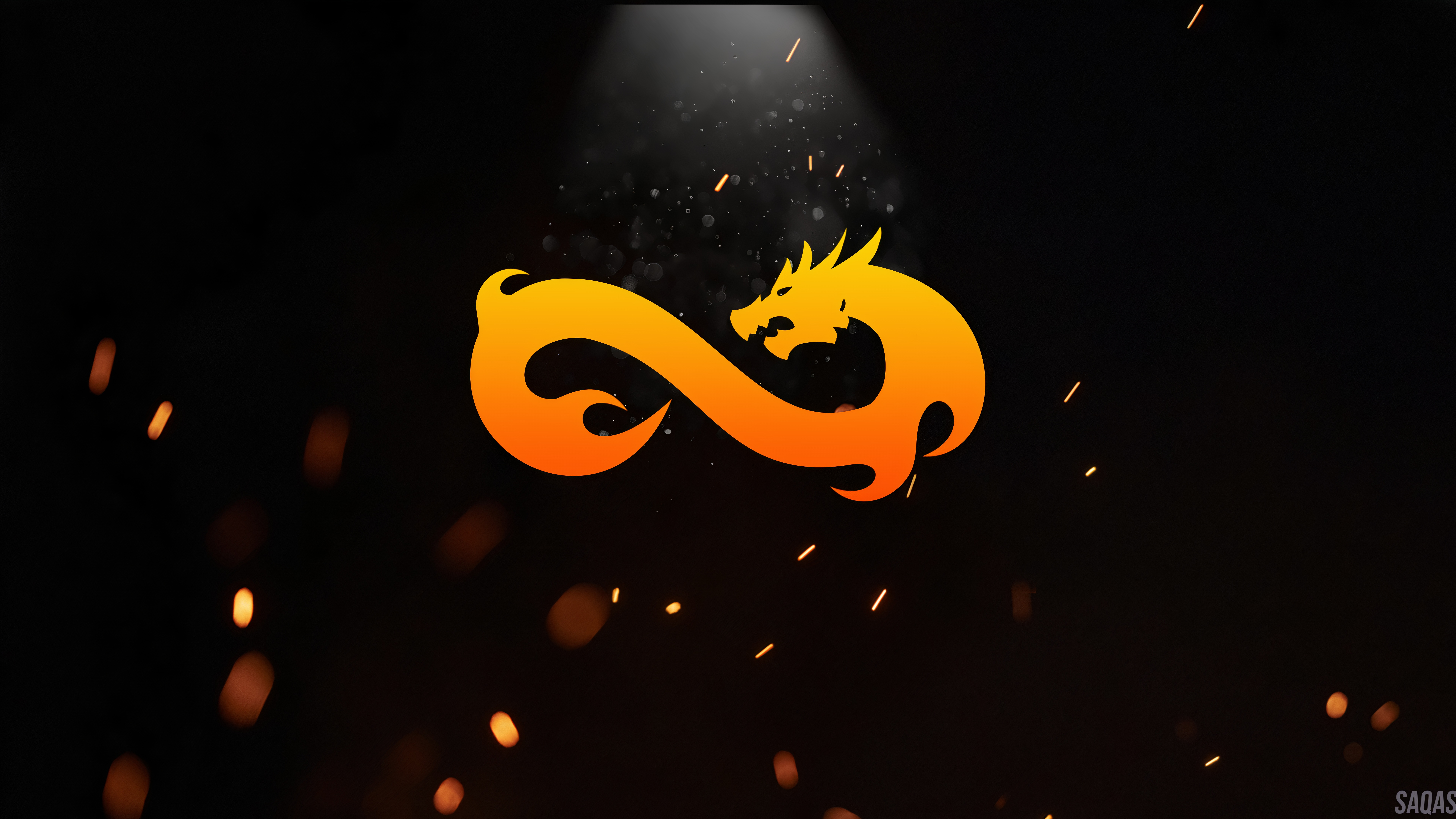 4K Chinese Dragon Infinity Logo for e-sports HD Wallpaper