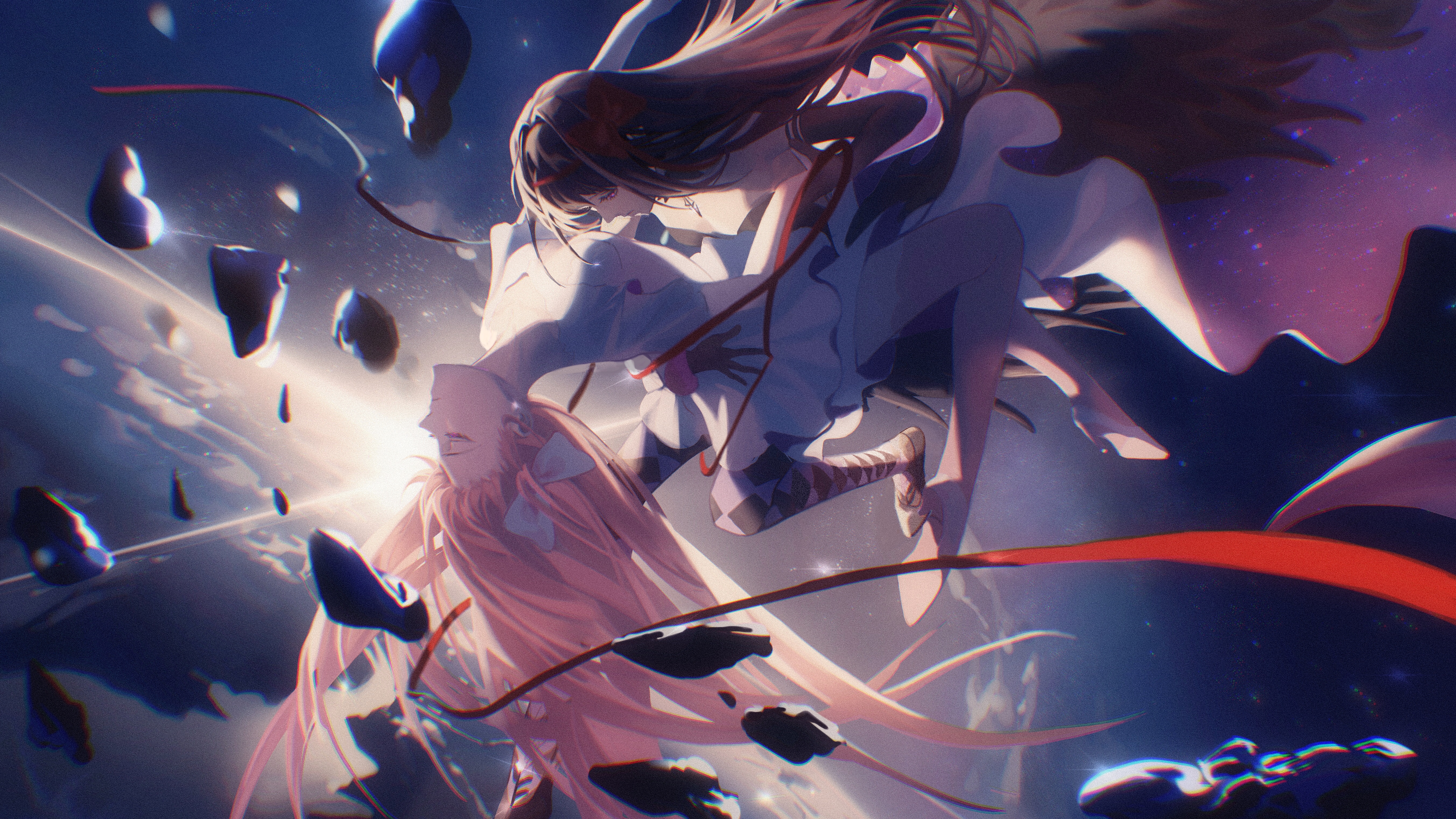 4K Mahou Shoujo Madoka Magica: Homura Akemi and Kaname Madoka HD Wallpaper