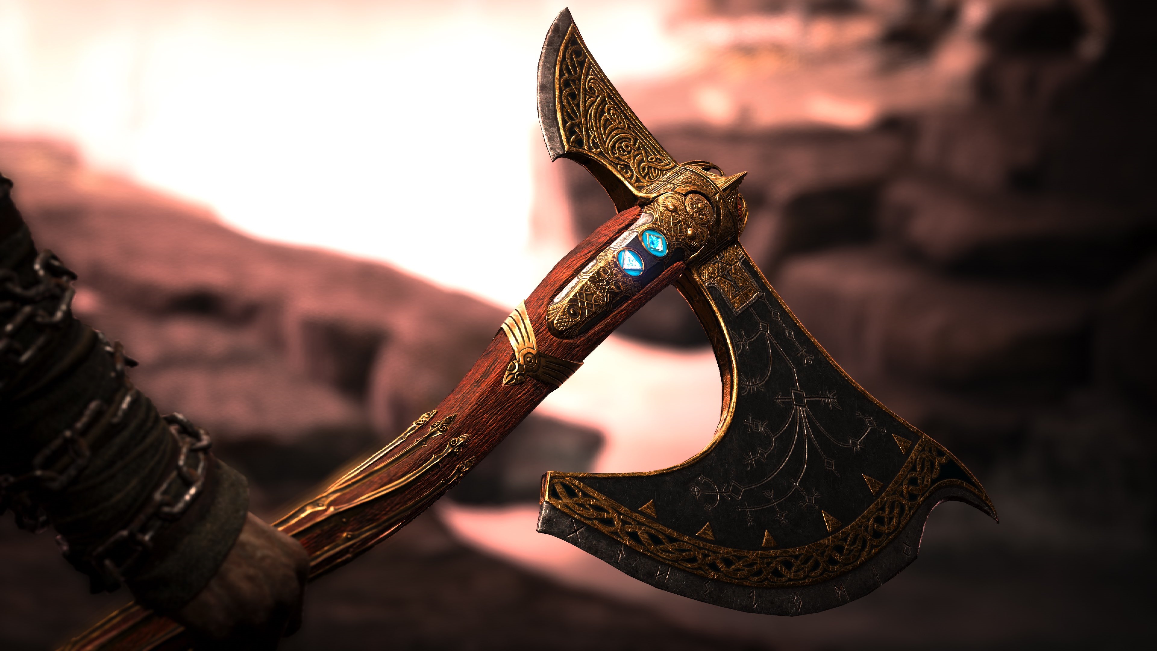 4K God of War Leviathan Axe HD Wallpaper