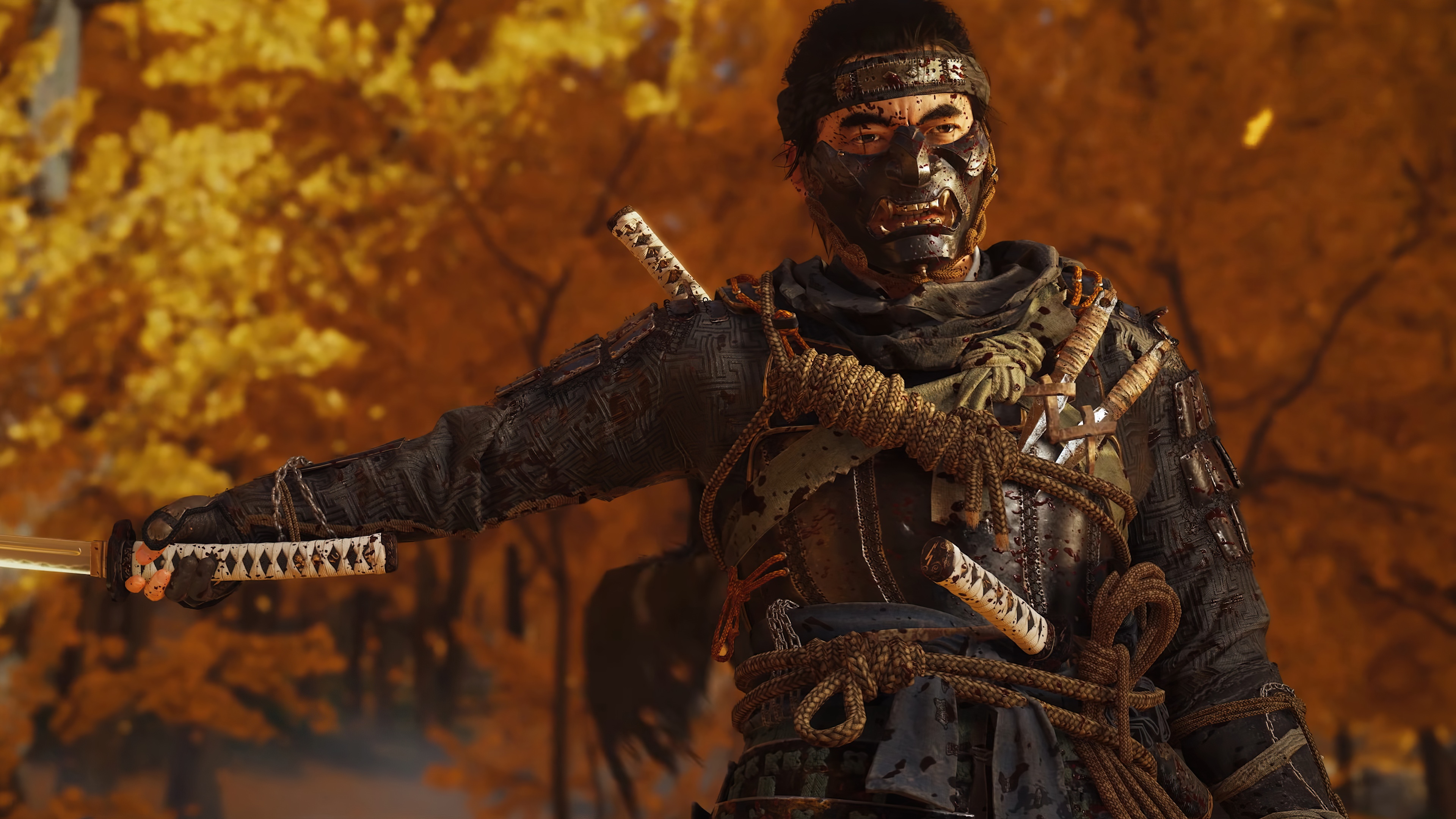 4K Ghost of Tsushima Jin Sakai with Katana HD Wallpaper
