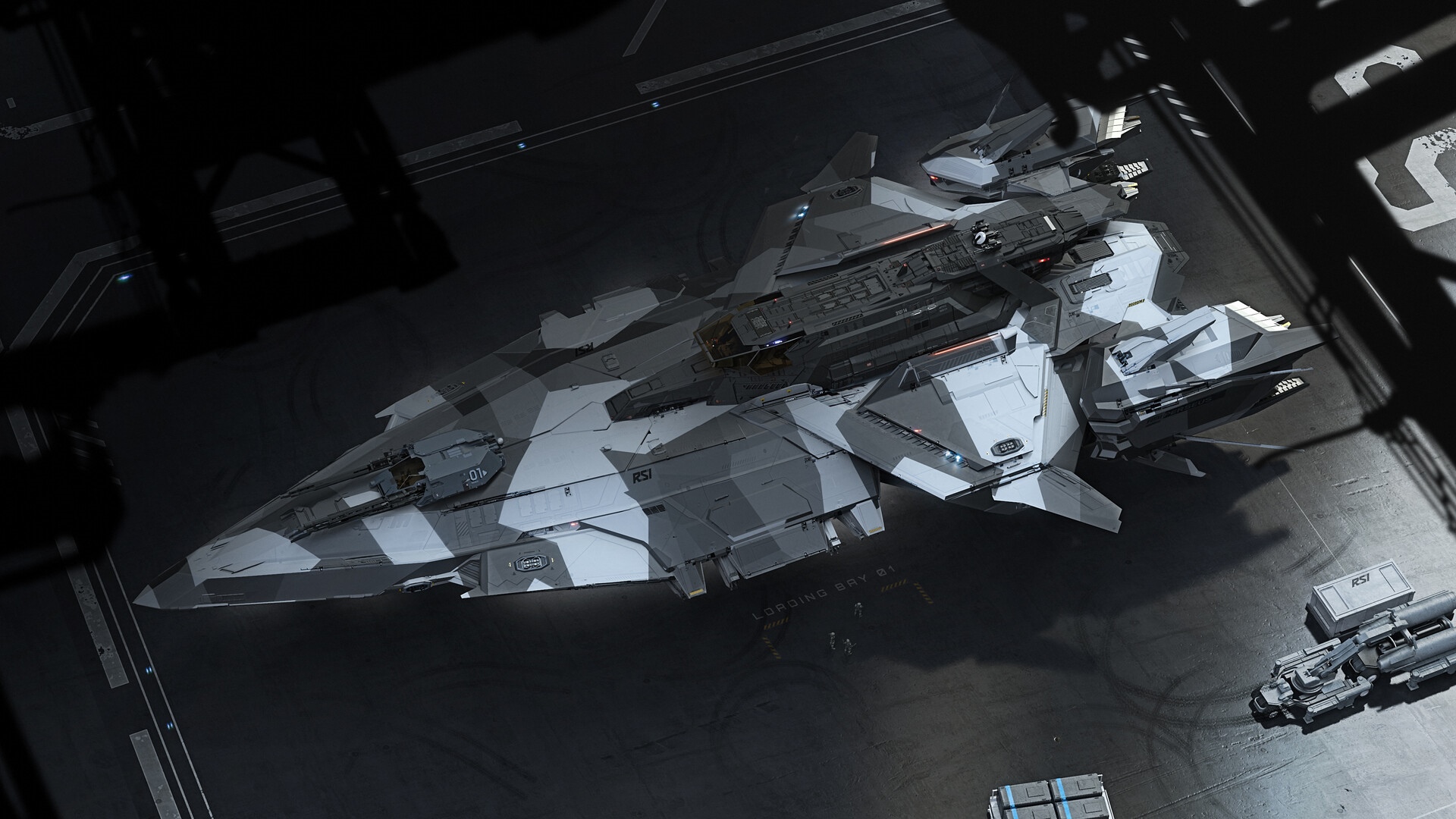 Star Citizen RSI Spaceship with Camouflage HD Wallpaper