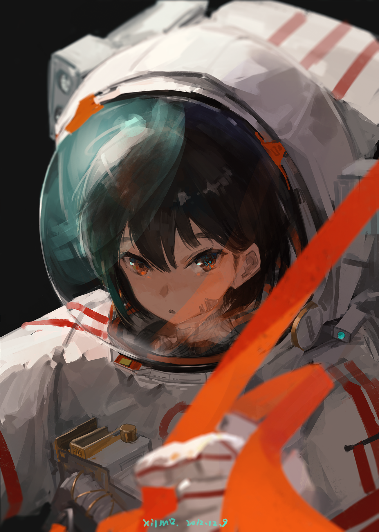 Anime girl in a spacesuit by XilmO HD Phone Wallpaper