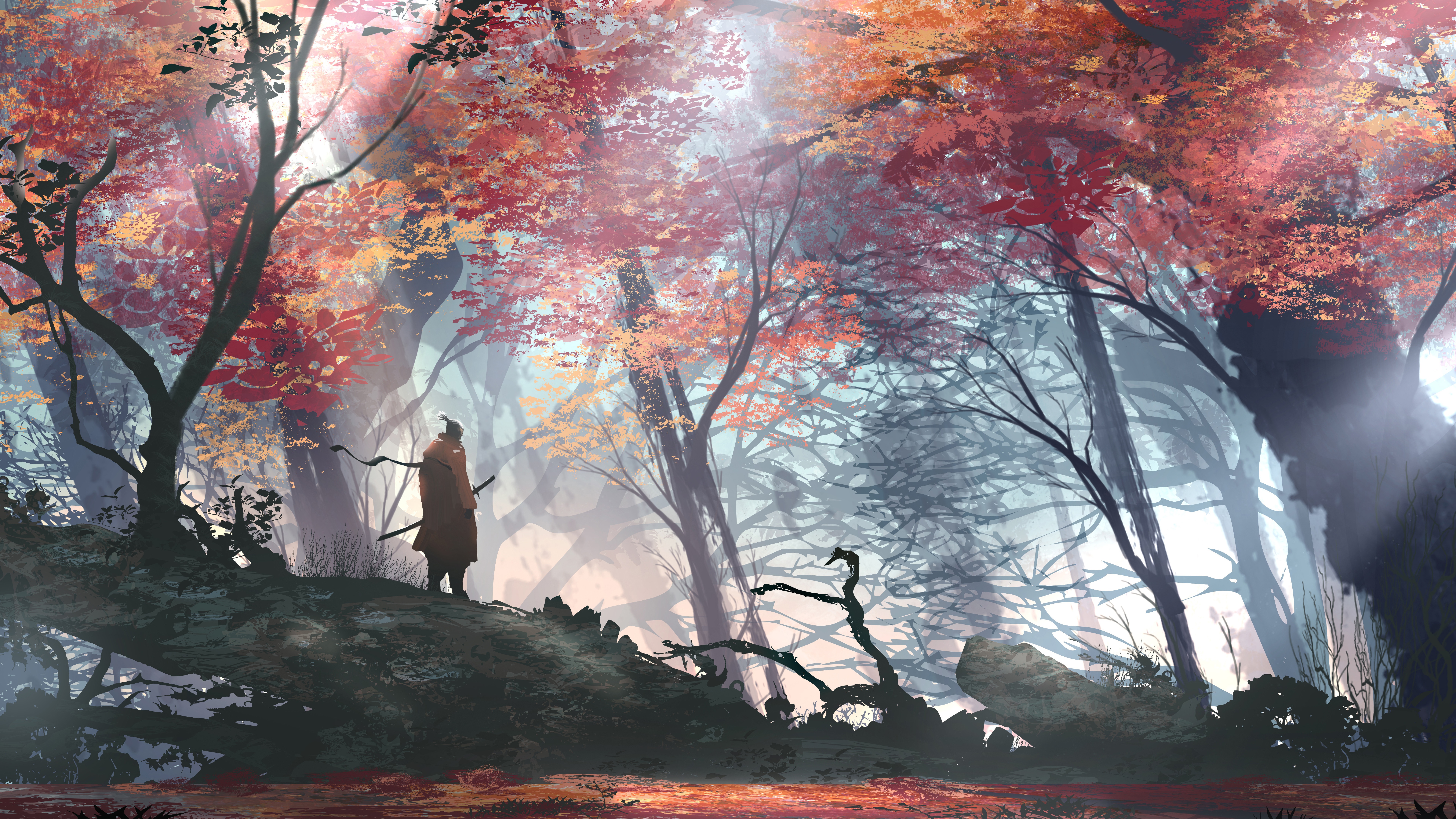 4K Sekiro: Shadows Die Twice Forest Scene HD Wallpaper