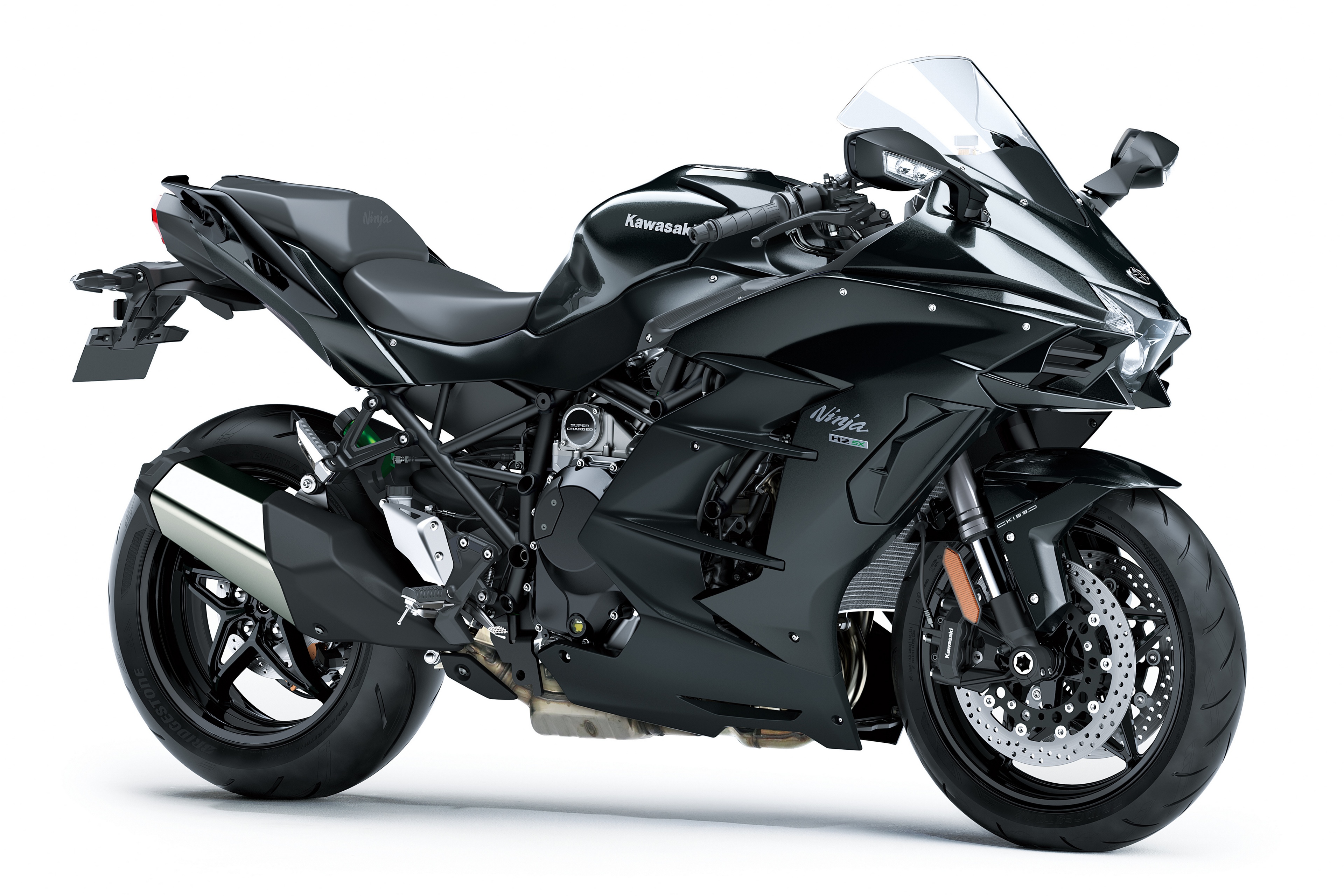4K Kawasaki Ninja Motorcycle on White Background HD Wallpaper