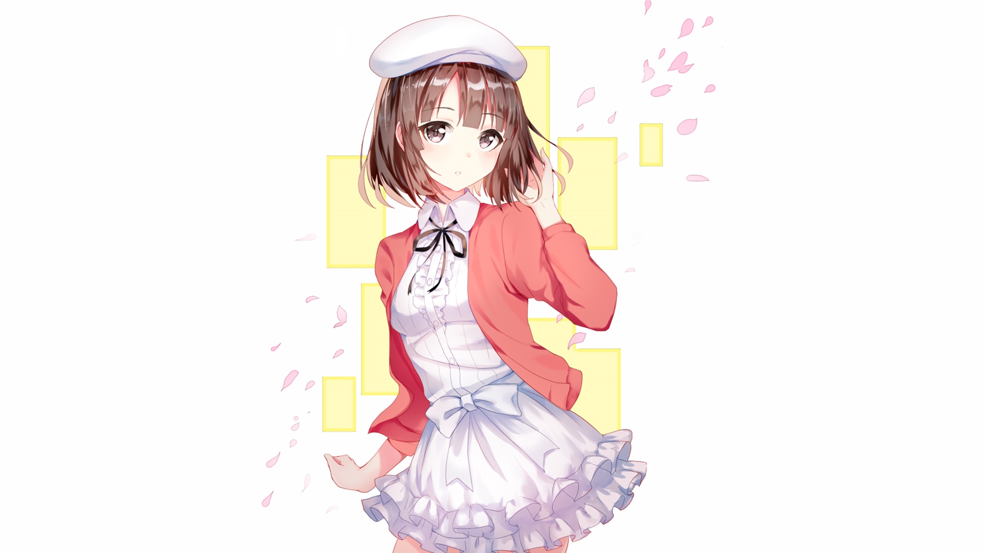 Katou Megumi from Saenai Heroine no Sodatekata wearing a hat and dress HD Wallpaper