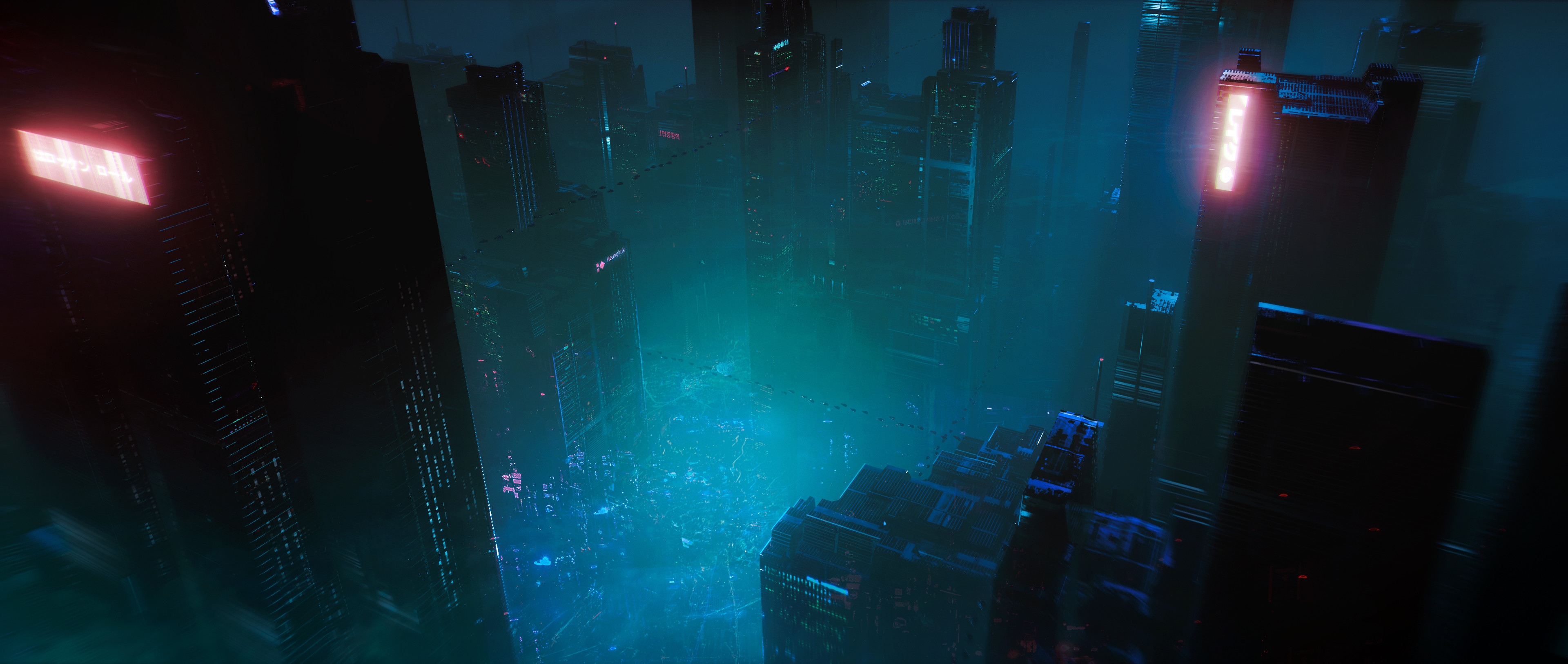 4K Futuristic City at Night HD Wallpaper