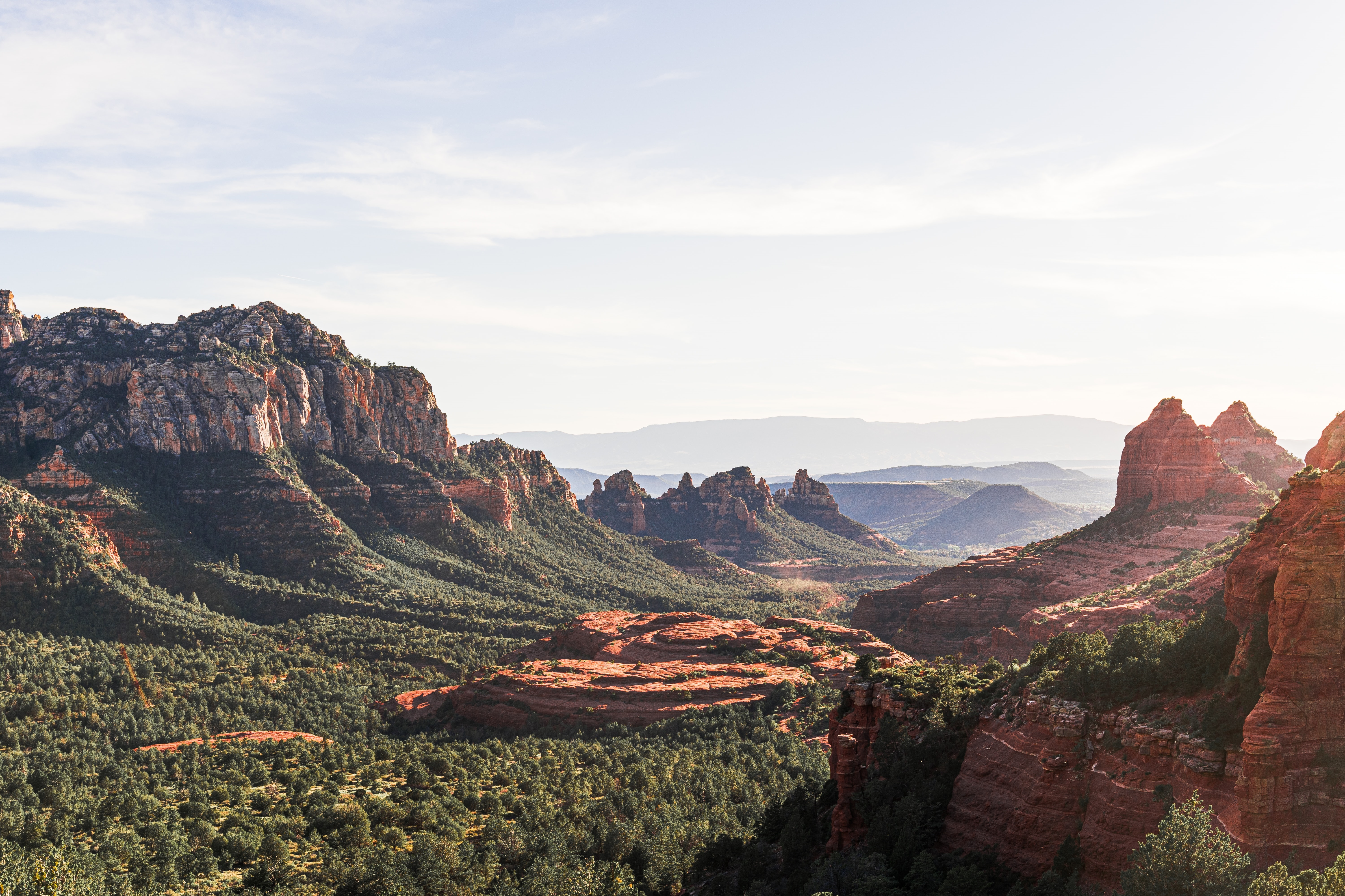 4K Sedona Landscape with Red Rocks and Trees HD Wallpaper
