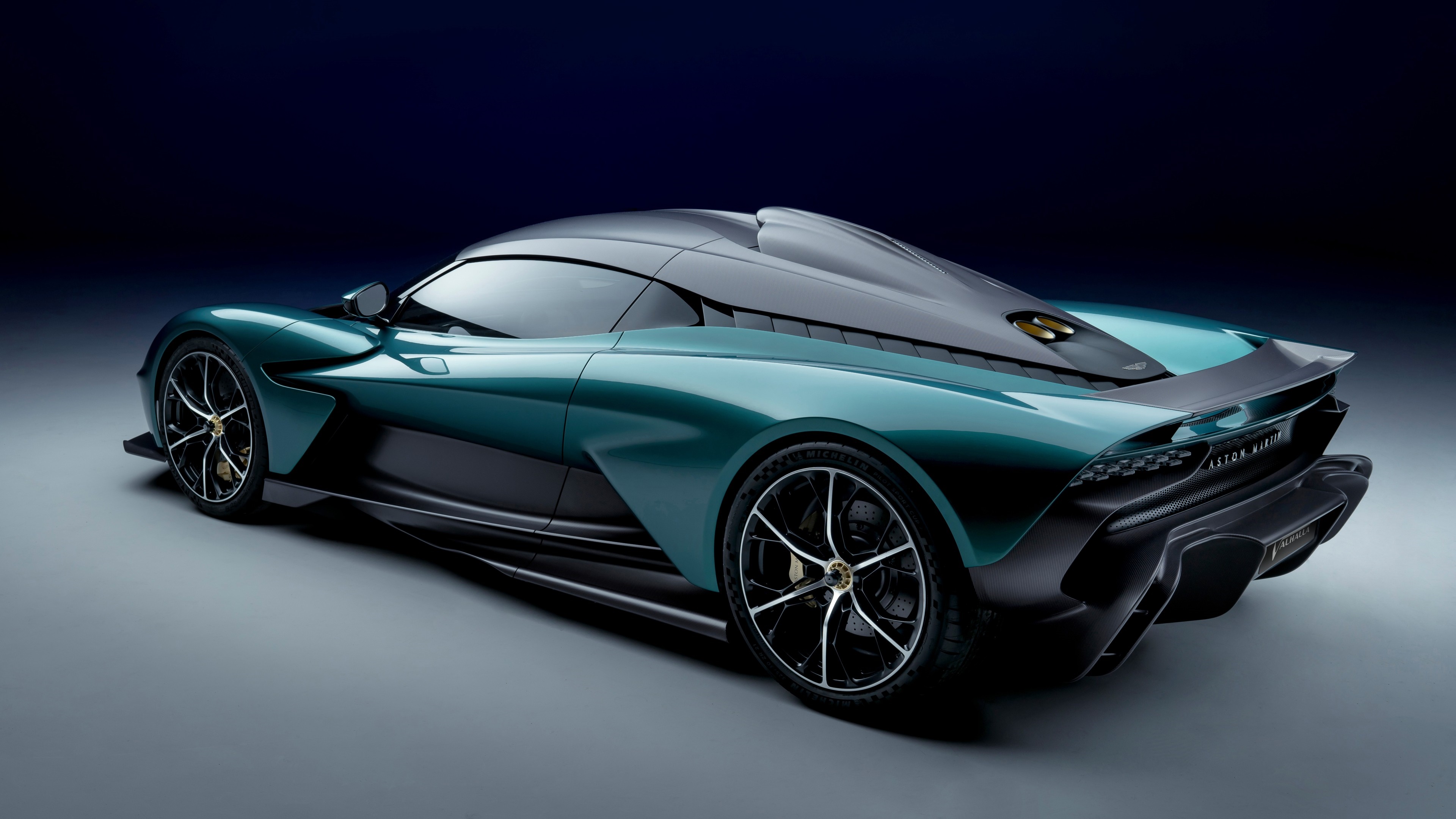 Aston Martin Valhalla supercar in teal HD Wallpaper