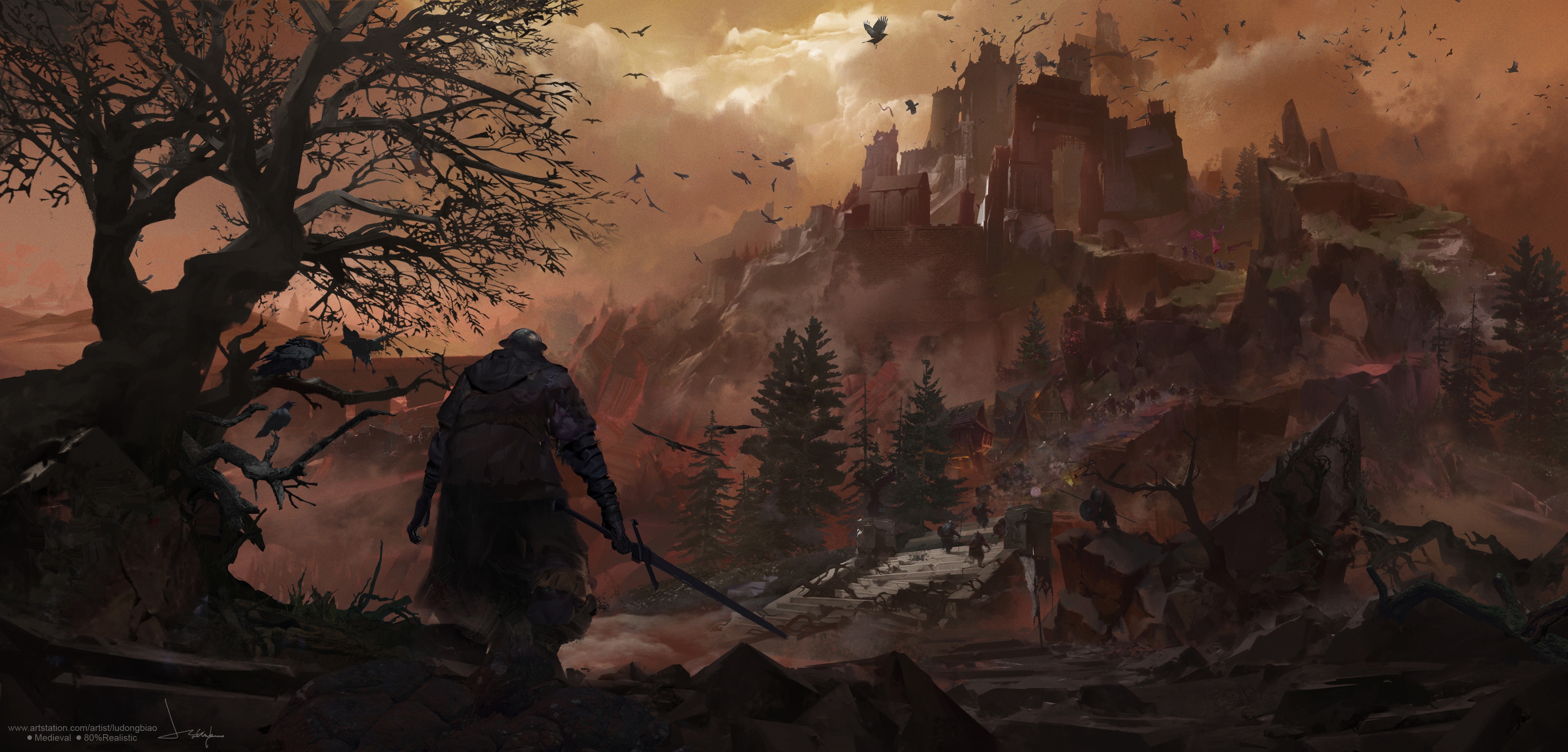 4K Fantasy Art by Dongbiao Lu HD Wallpaper