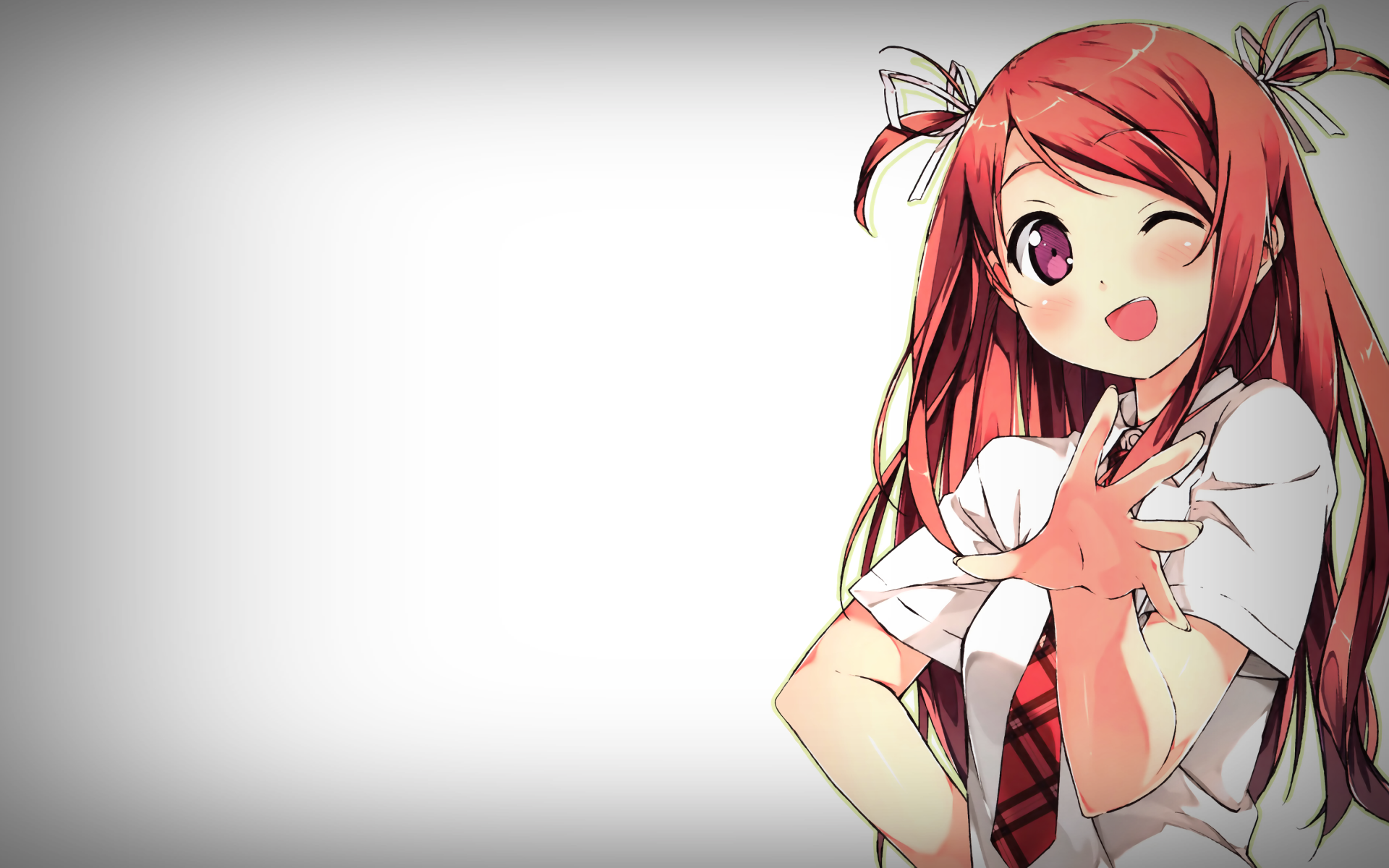 Afterschool of the 5th year Kantoku wink HD Wallpaper