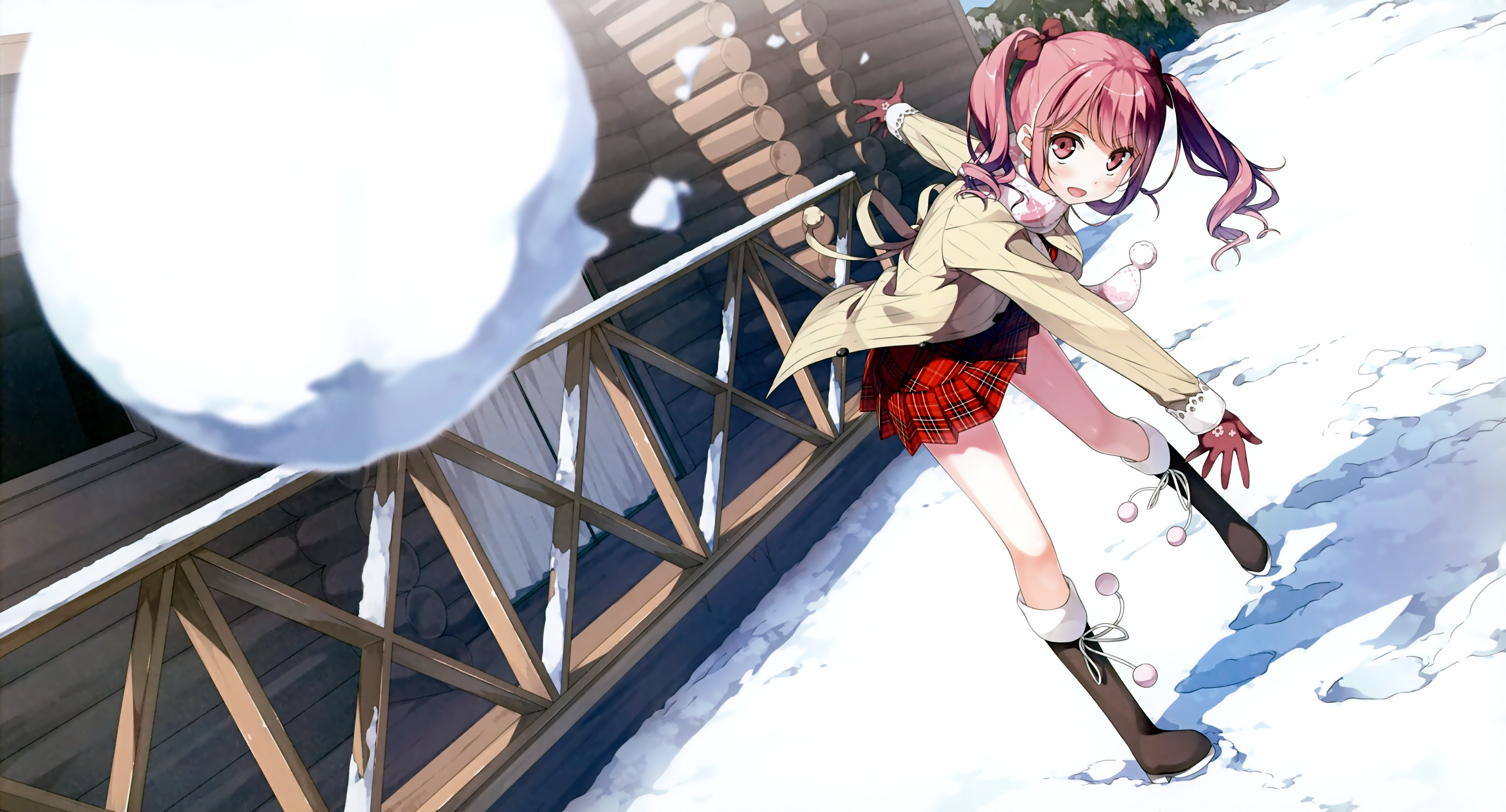 4K Kantoku Afterschool of the 5th year snow HD Wallpaper