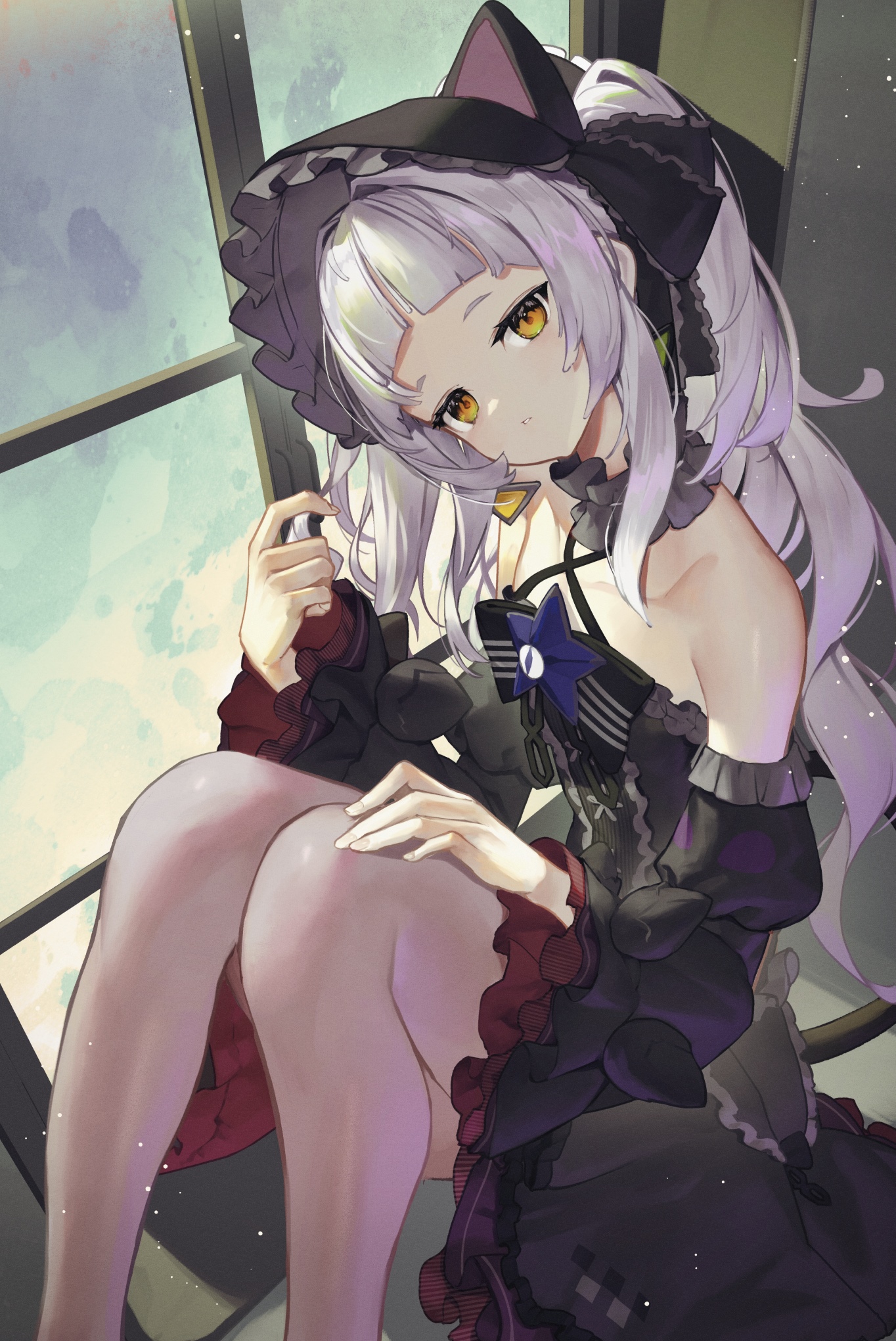Murasaki Shion in a Gothic Lolita Dress HD Phone Wallpaper