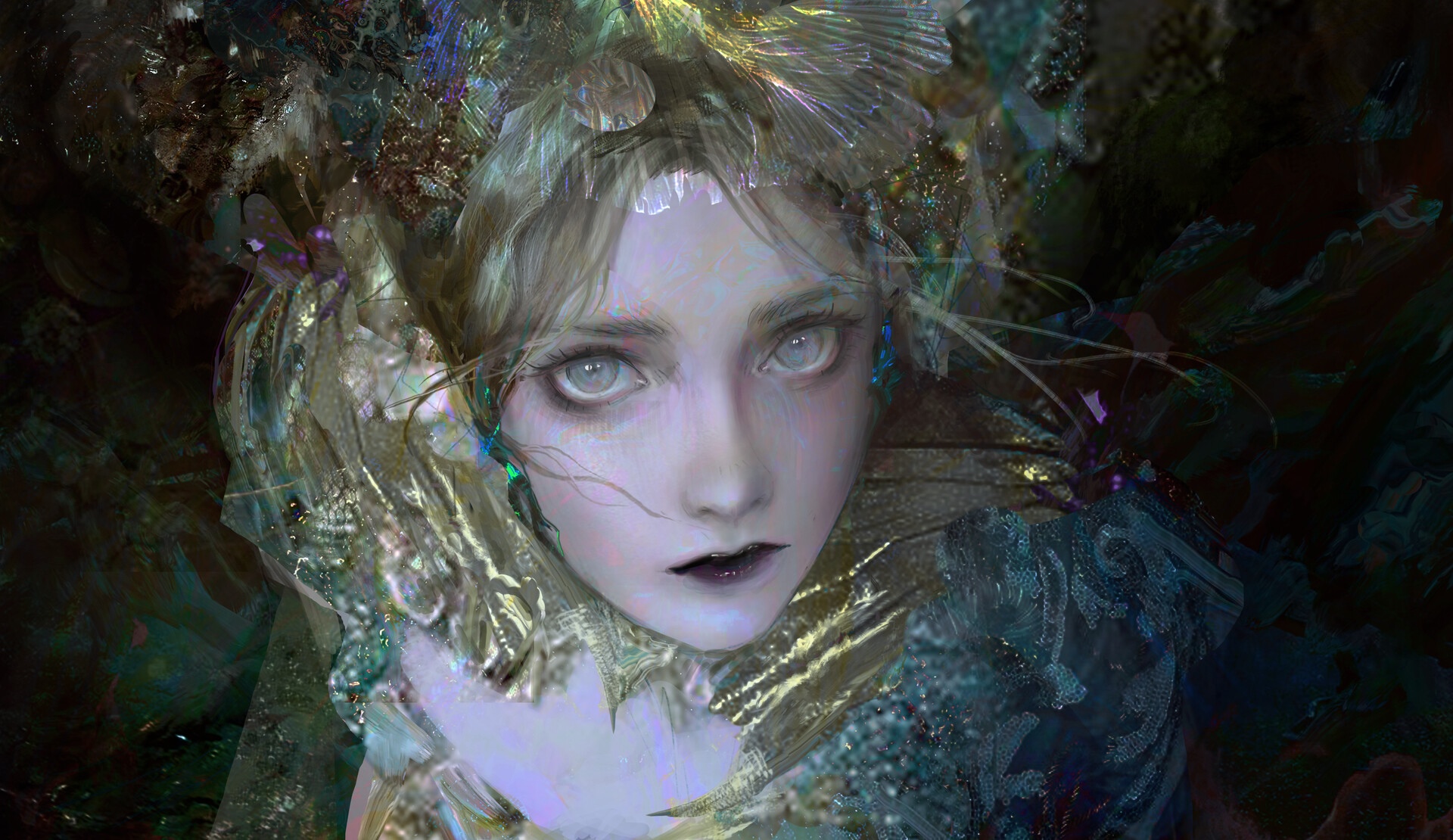 Portrait of Alayne with Glitter Hair HD Wallpaper