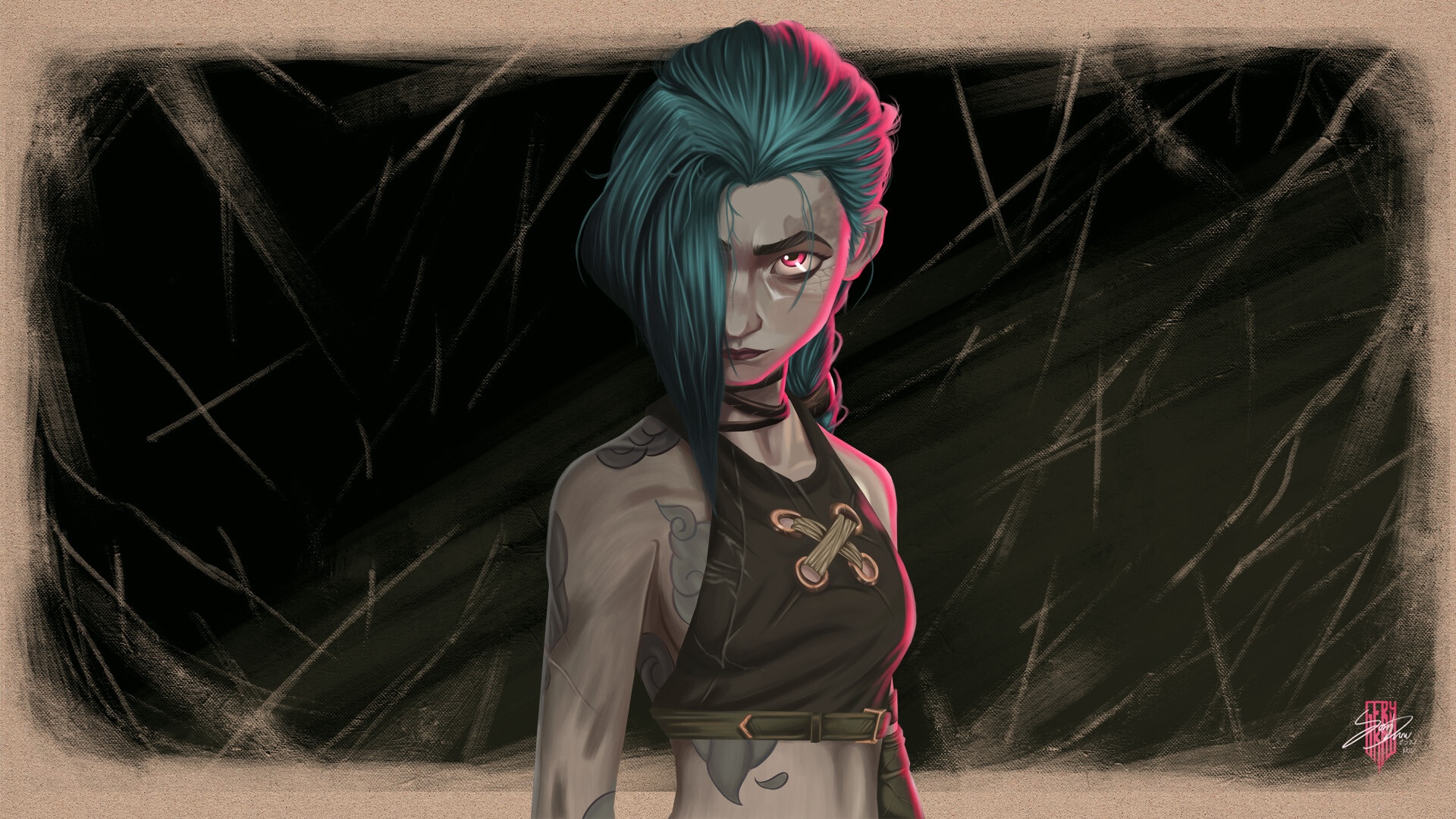 Jinx from Arcane fan art HD Wallpaper