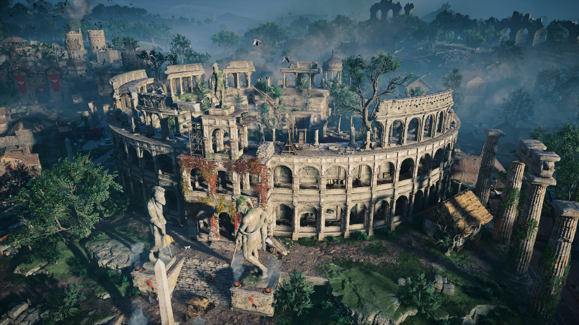 Assassin's Creed Valhalla: Ruined Roman Amphitheater HD Wallpaper