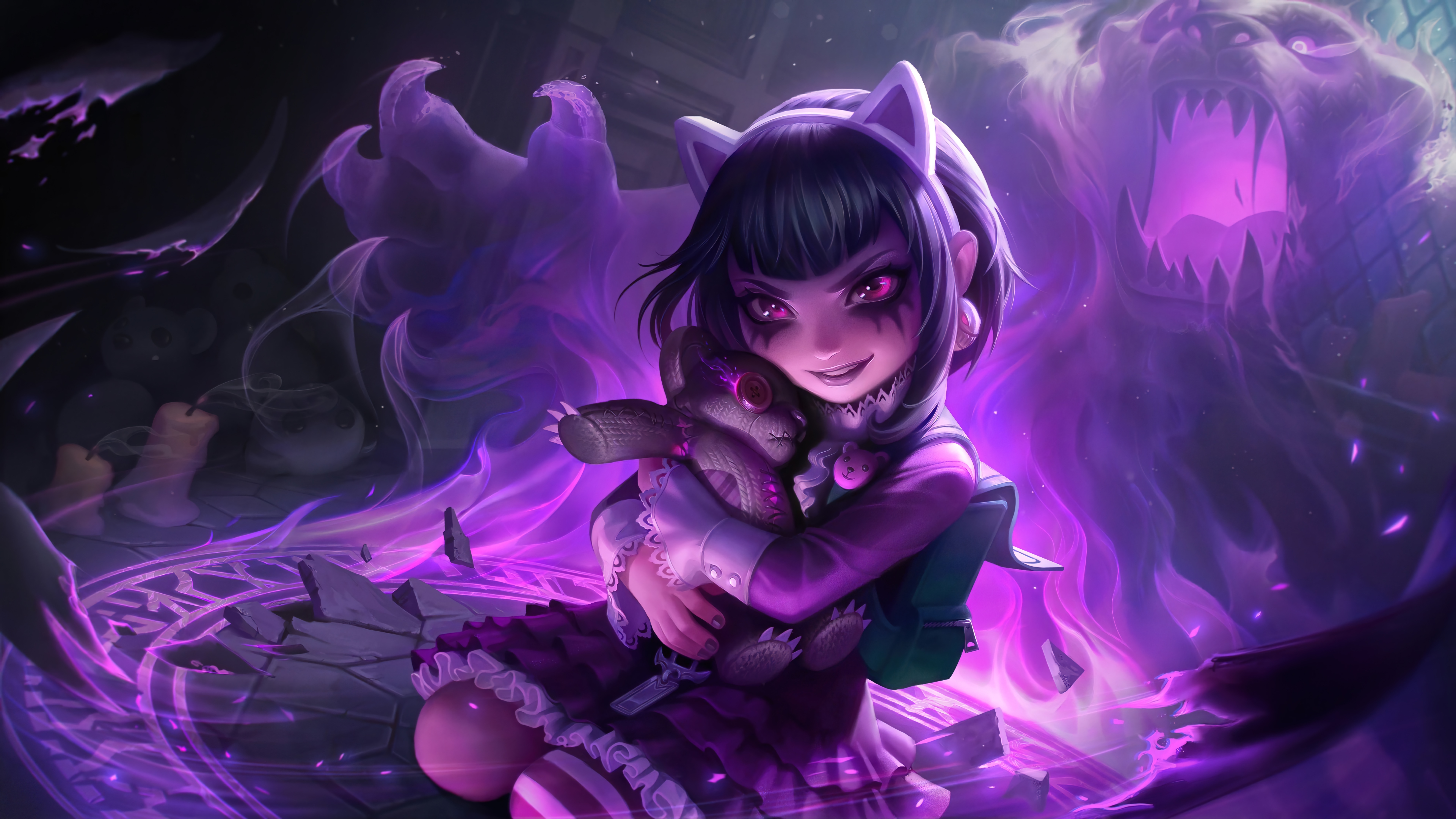 4K Annie and Tibbers from League of Legends HD Wallpaper