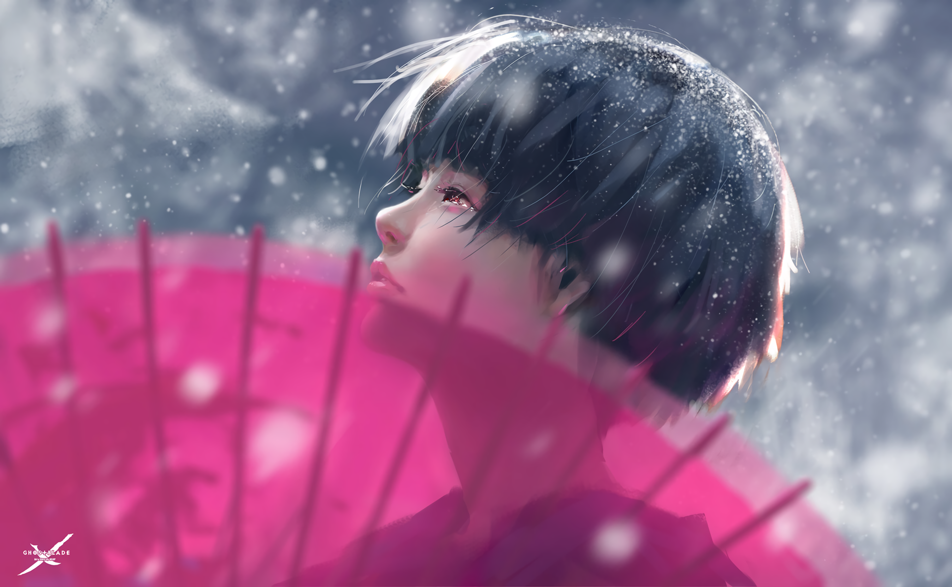 Ghostblade by WLOP: Girl in Snow HD Wallpaper