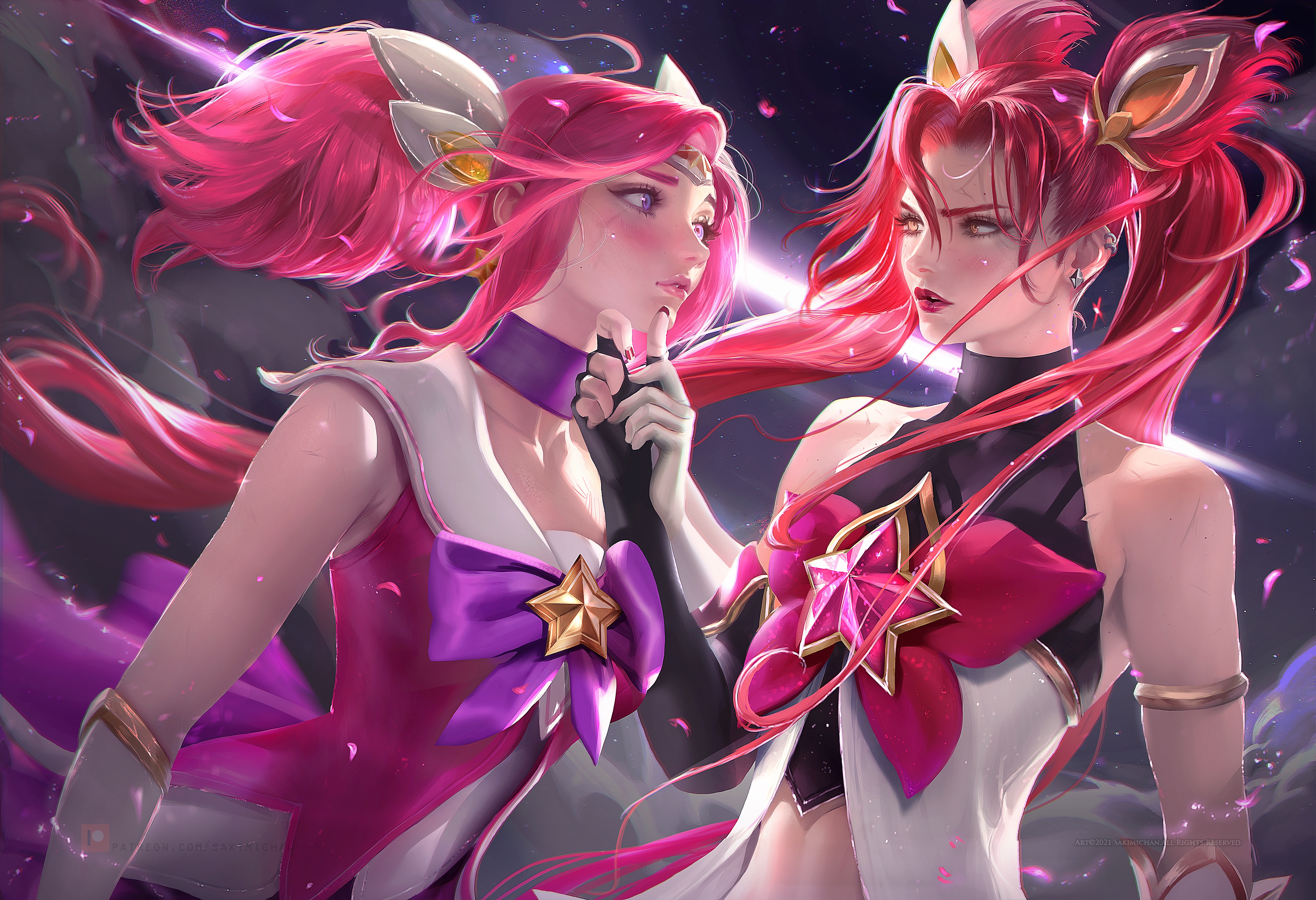 Star Guardian Lux and Jinx fan art by Sakimichan HD Wallpaper