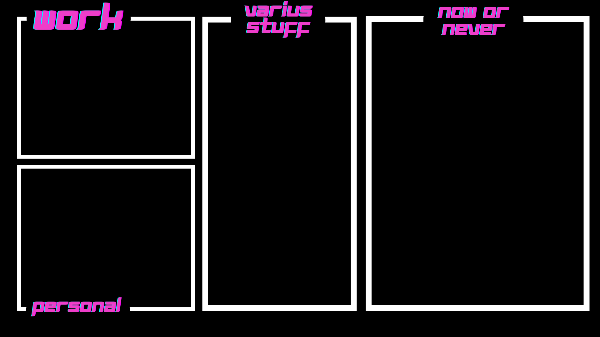 Vaporwave organizer with work and personal sections HD Wallpaper