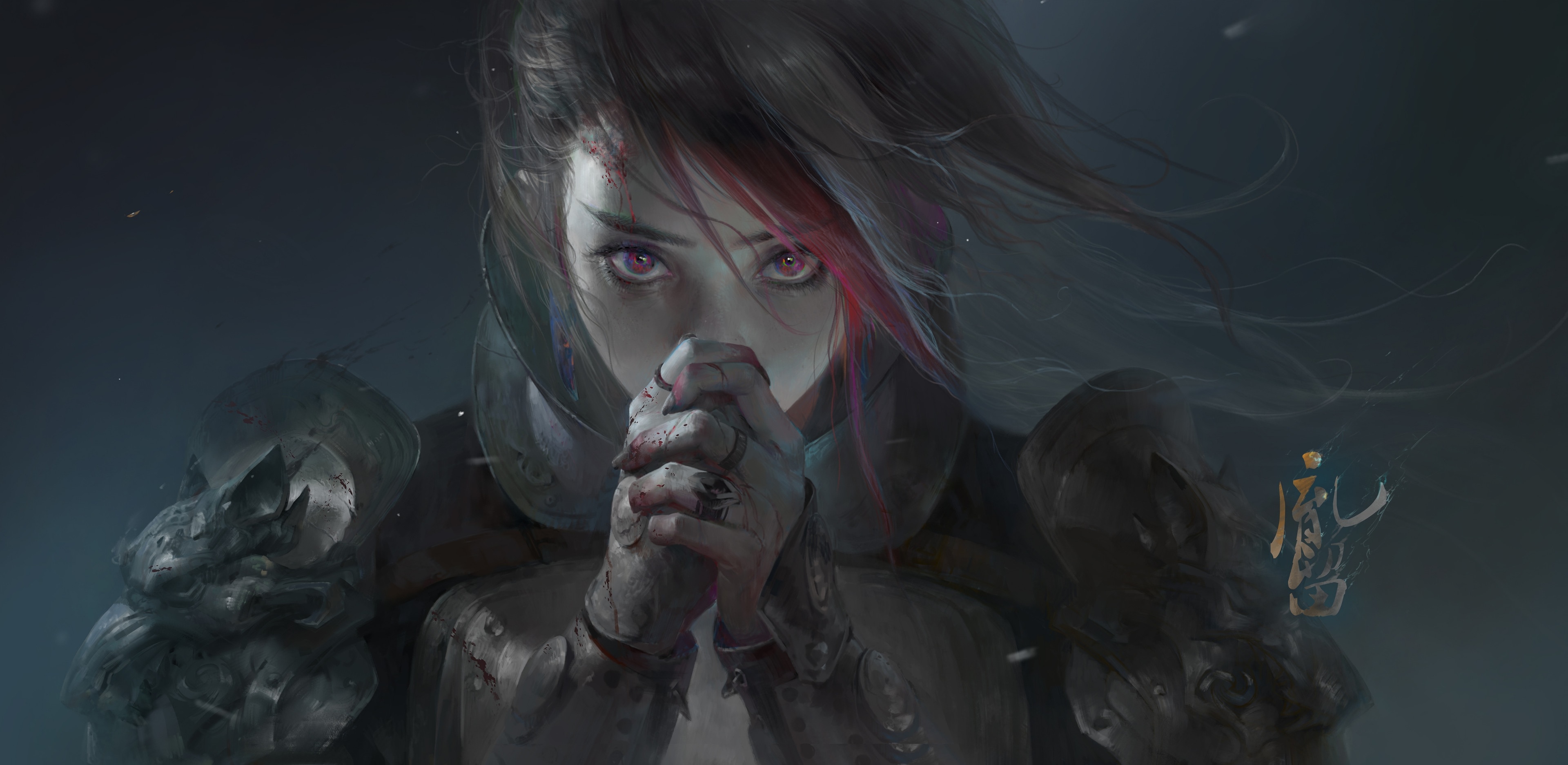 4K Fantasy Art of a Woman in Armor HD Wallpaper