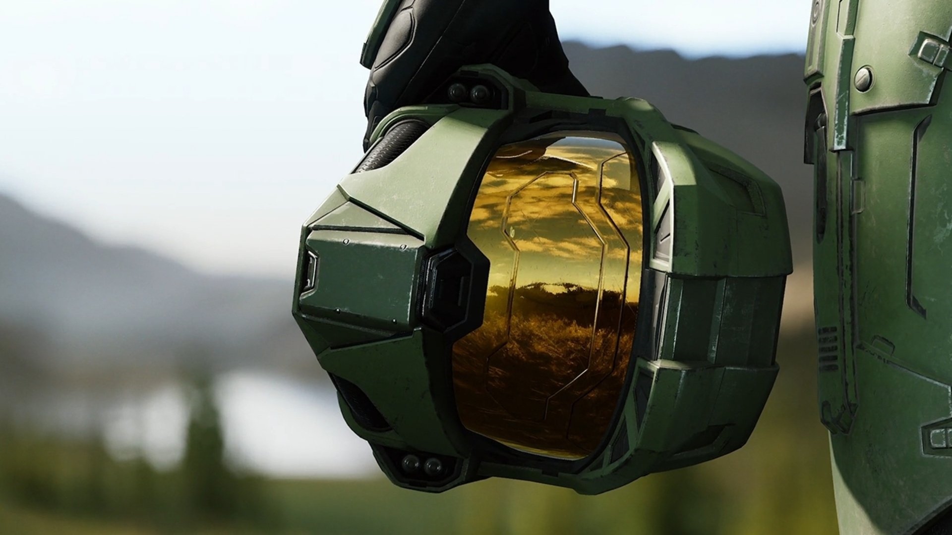 Master Chief's helmet in Halo Infinite concept art HD Wallpaper