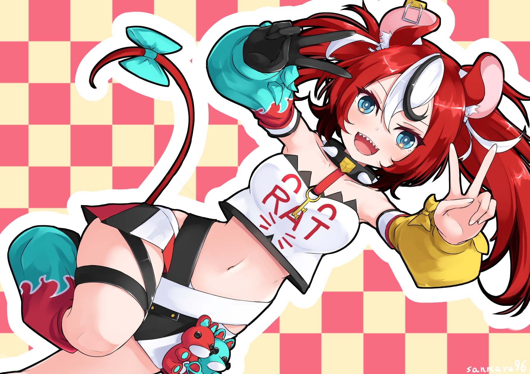 Hakos Baelz from Hololive in anime style HD Wallpaper