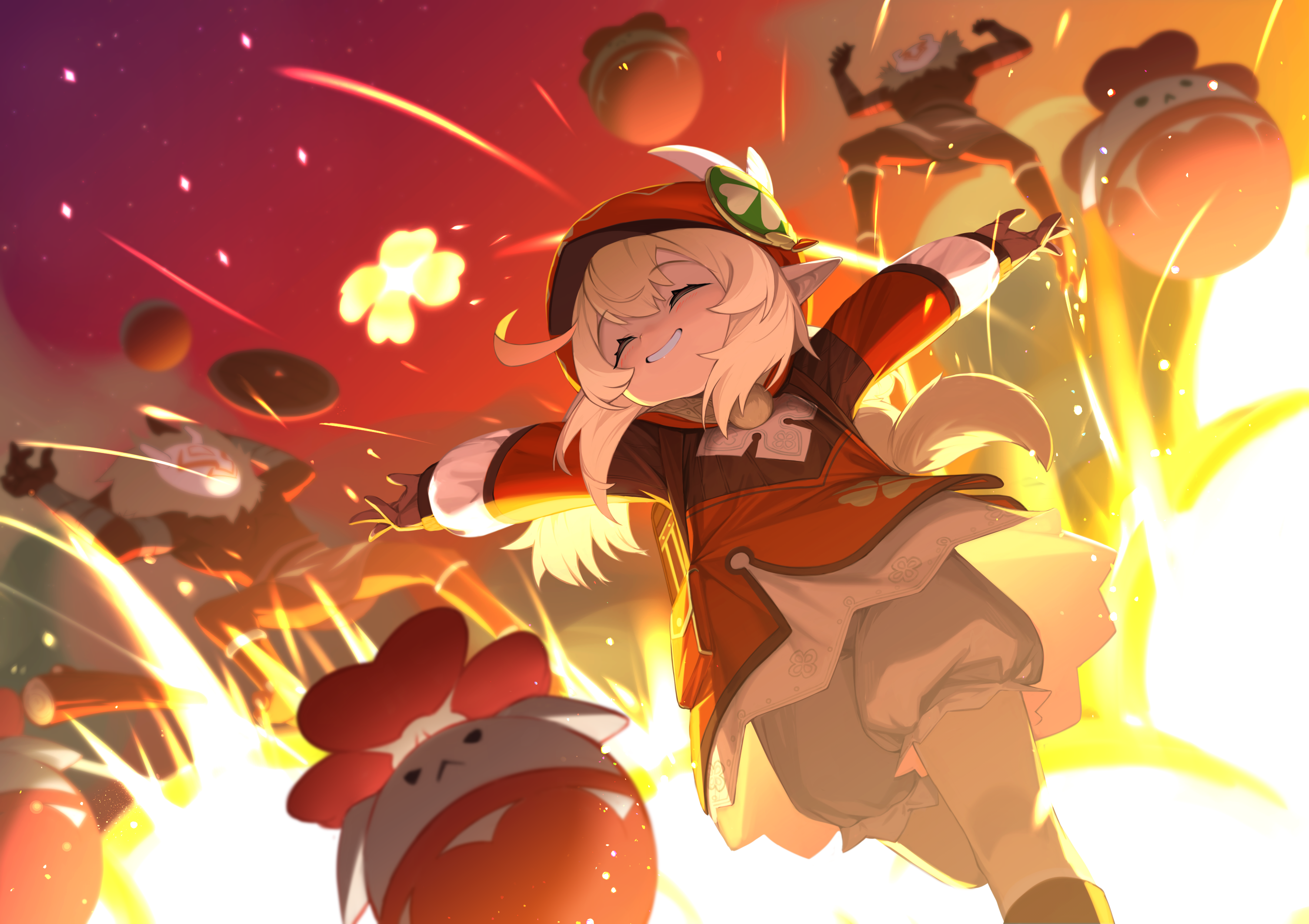 Klee from Genshin Impact in Action HD Wallpaper
