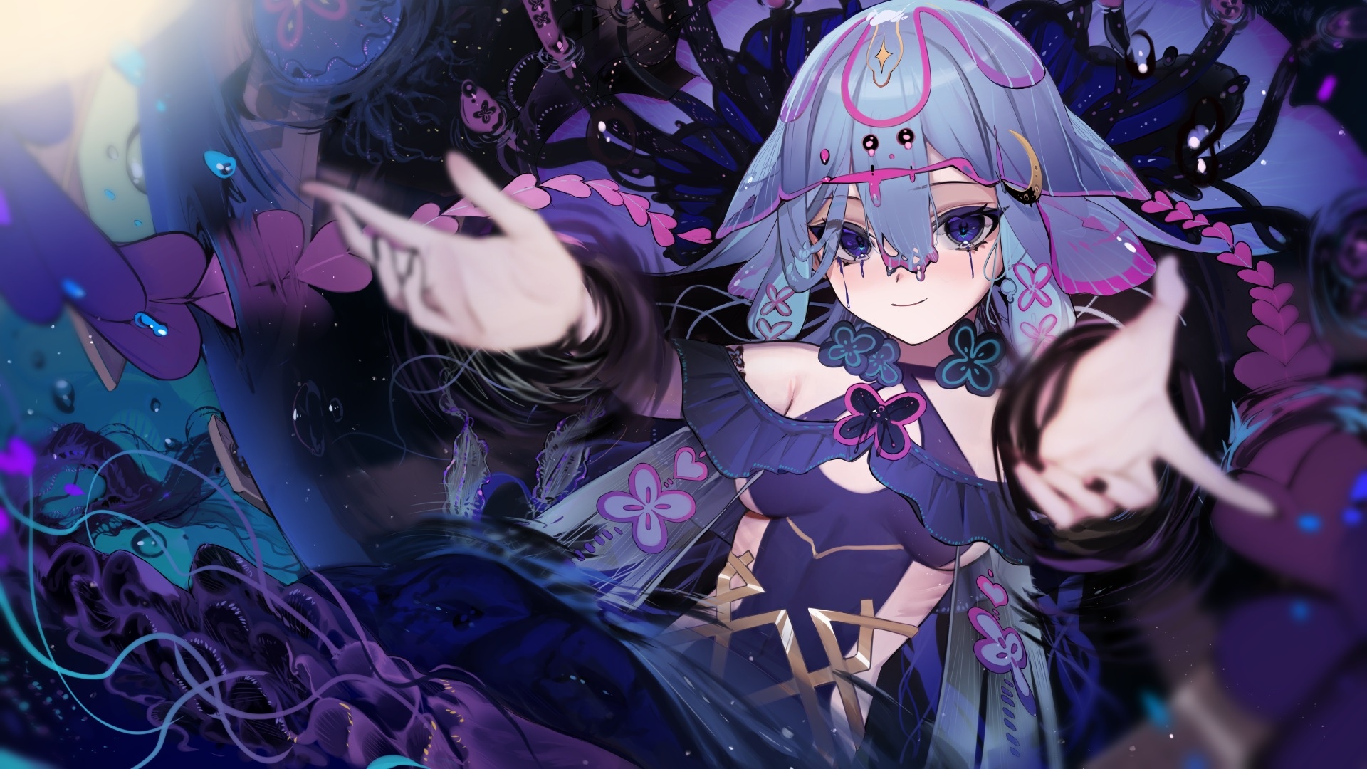 Anime mermaid Hiiragi Mikoto underwater HD Wallpaper