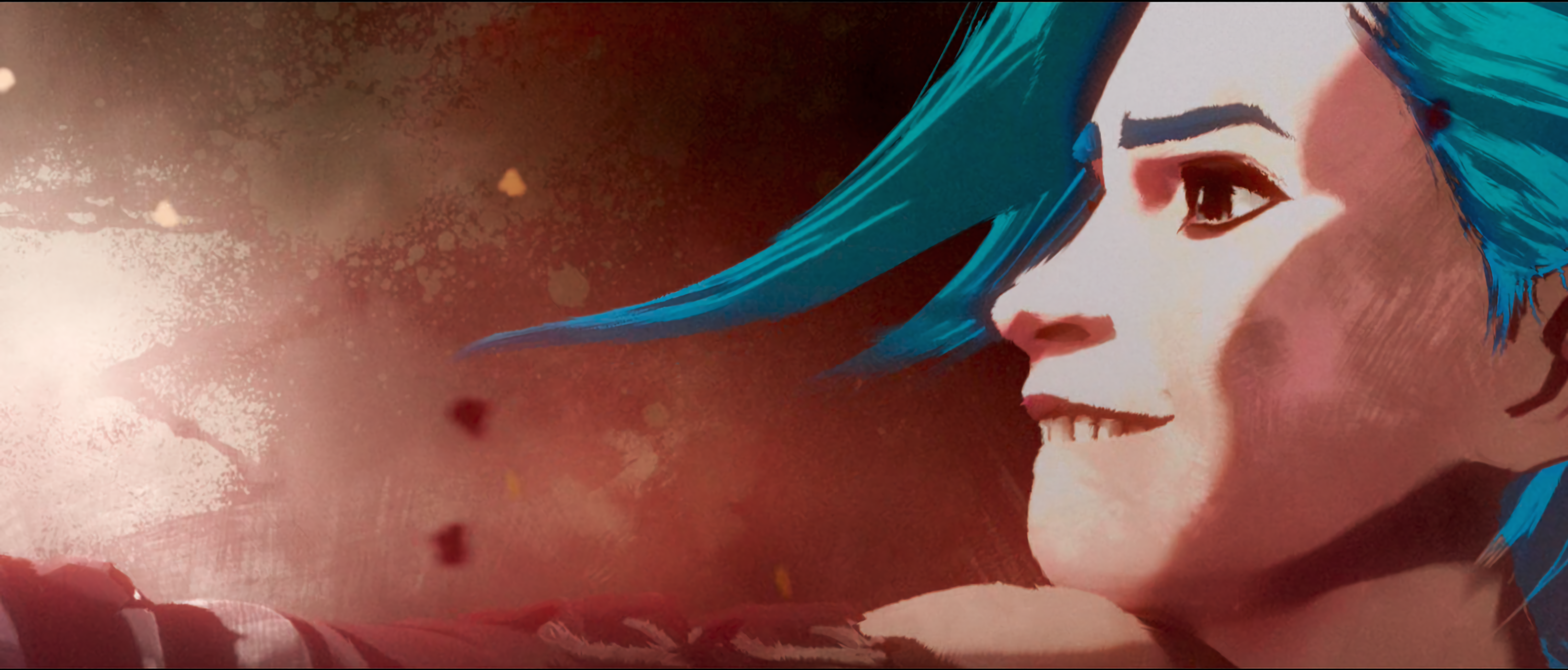 Jinx from Arcane in profile HD Wallpaper