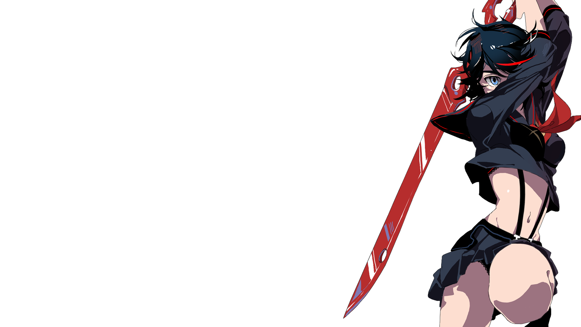 Matoi Ryuuko with a large red sword HD Wallpaper