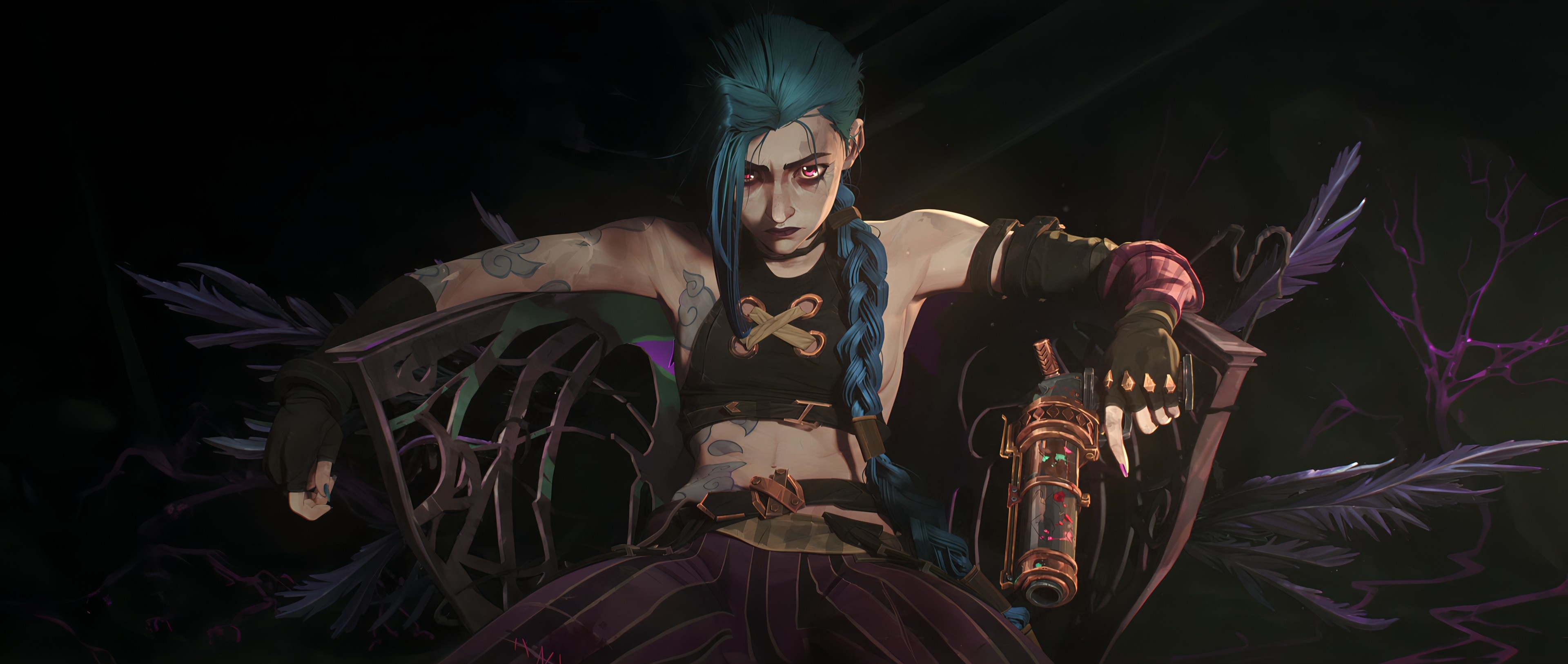 4K Jinx with a gun in Arcane HD Wallpaper