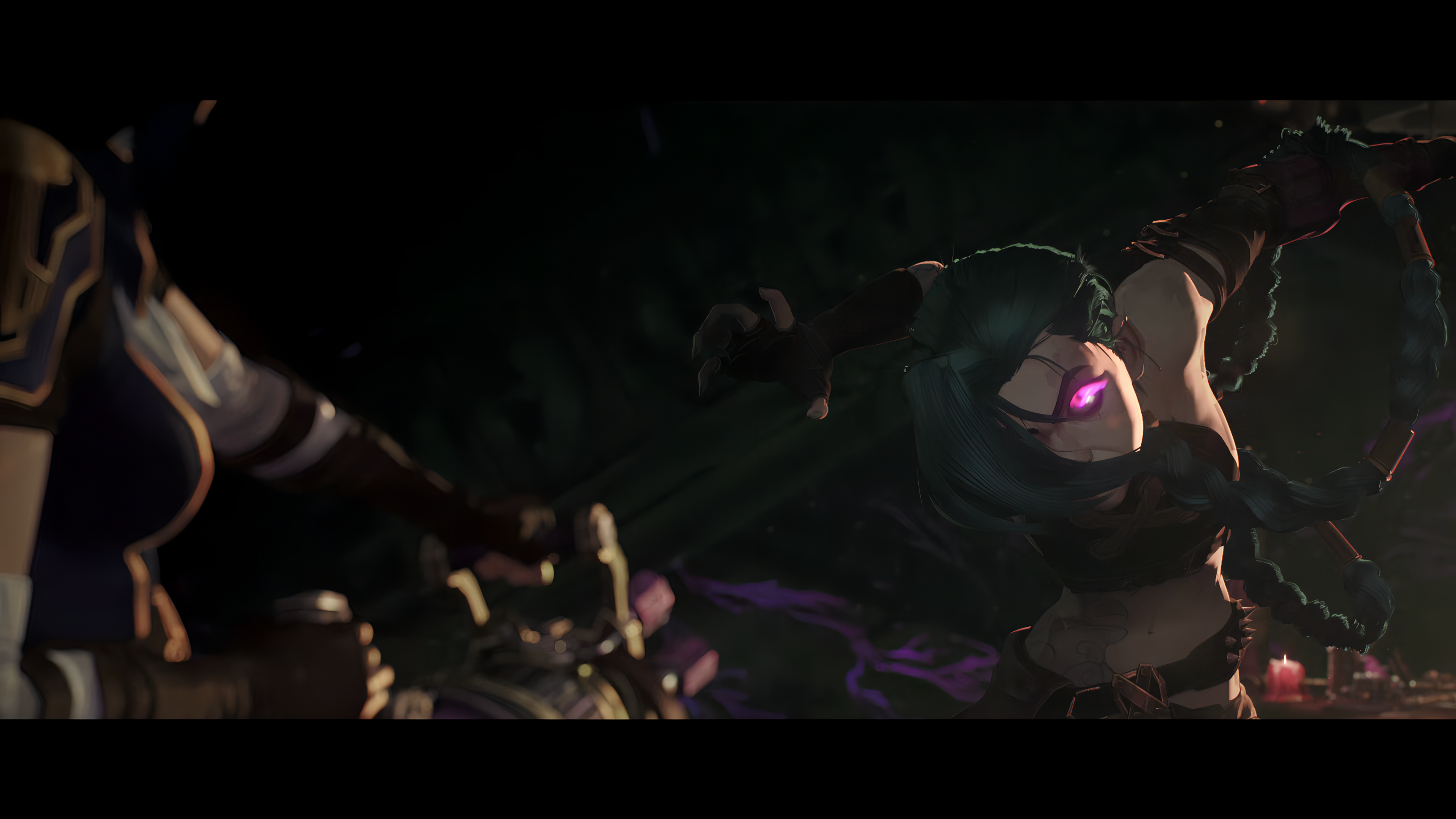 4K Arcane: Jinx and Vi HD Wallpaper