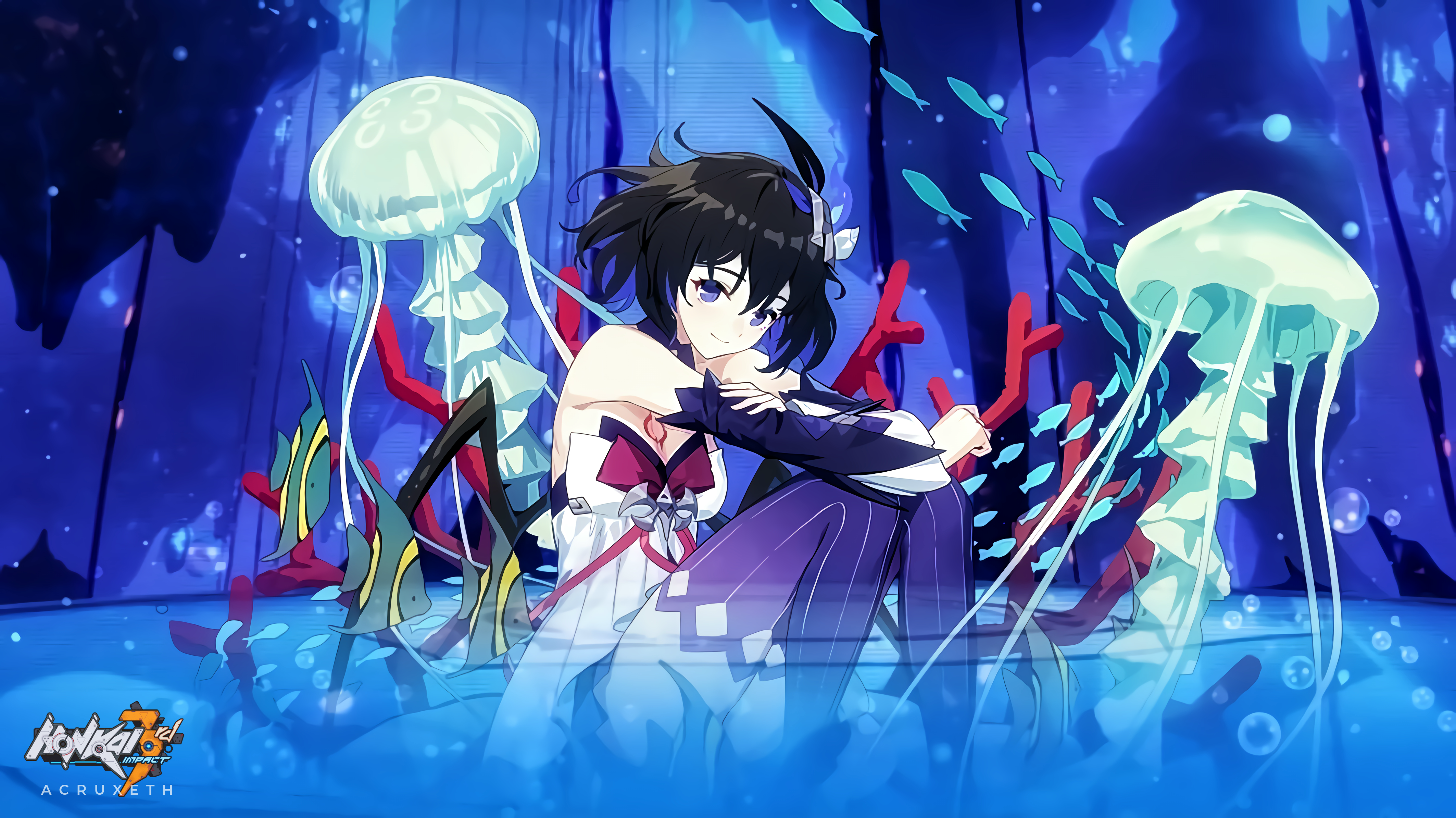 4K Honkai Impact 3rd Seele Vollerei with Jellyfish HD Wallpaper