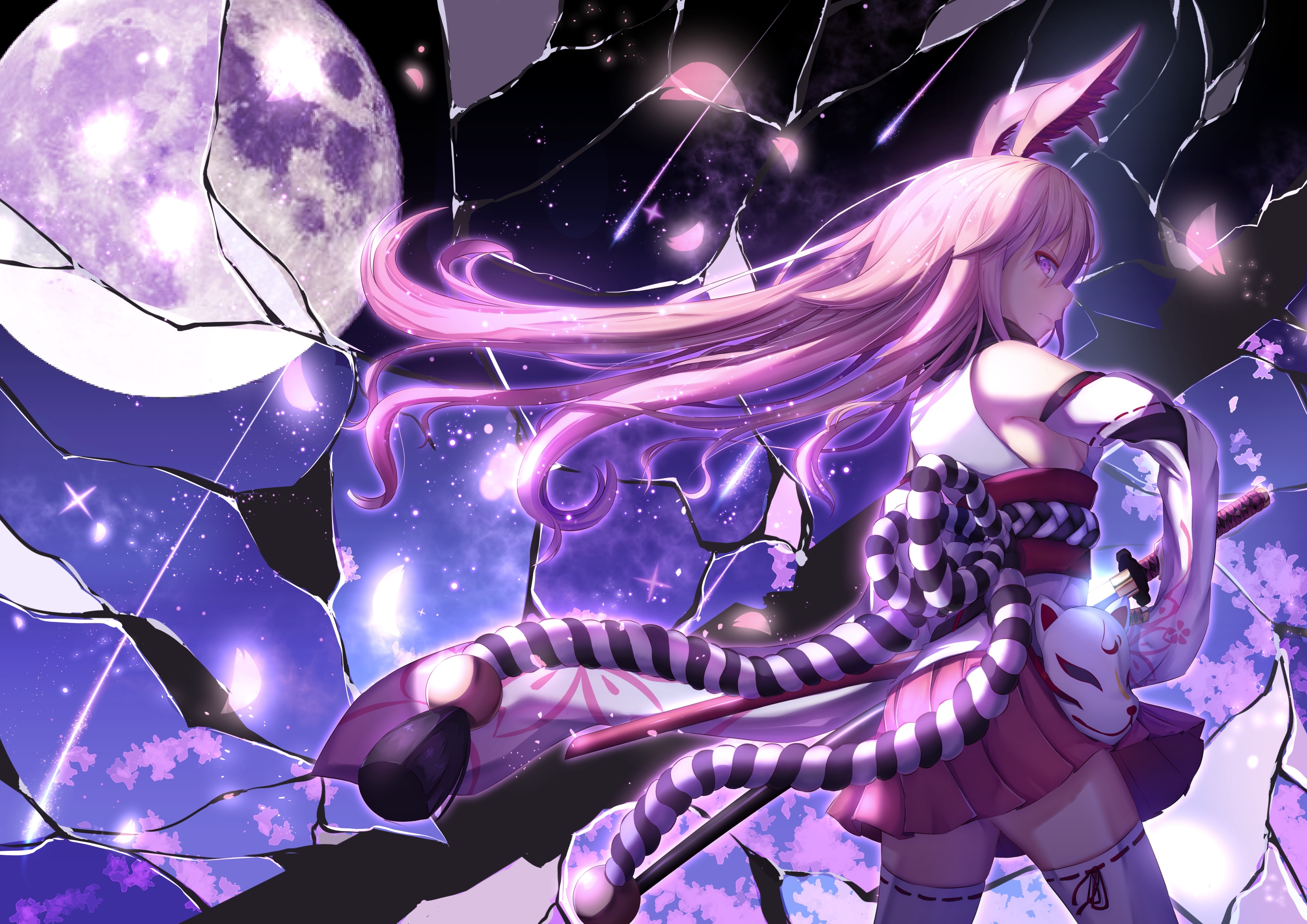 Yae Sakura from Honkai Impact 3rd with a katana HD Wallpaper
