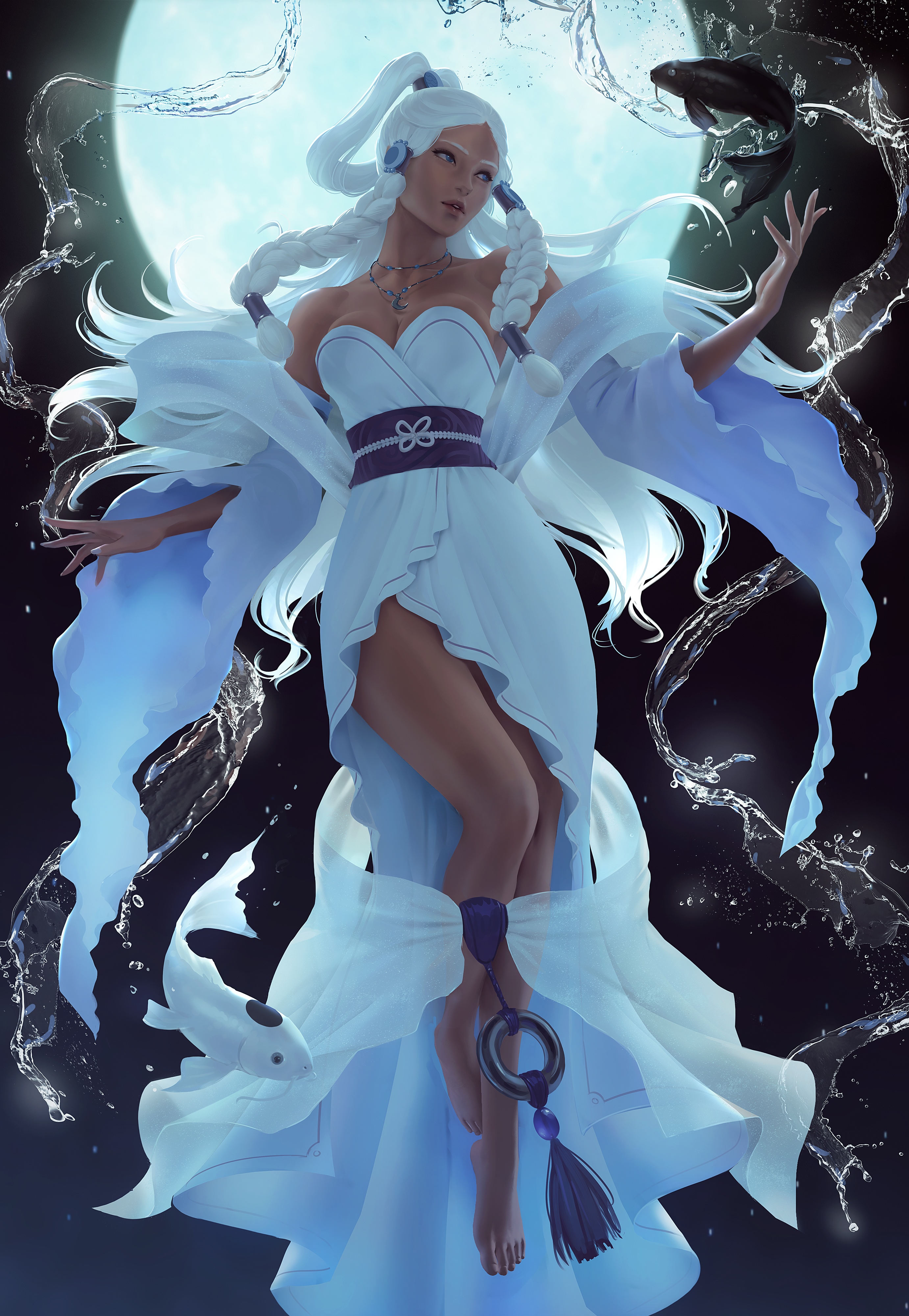 Princess Yue from Avatar: The Last Airbender fan art HD Phone Wallpaper