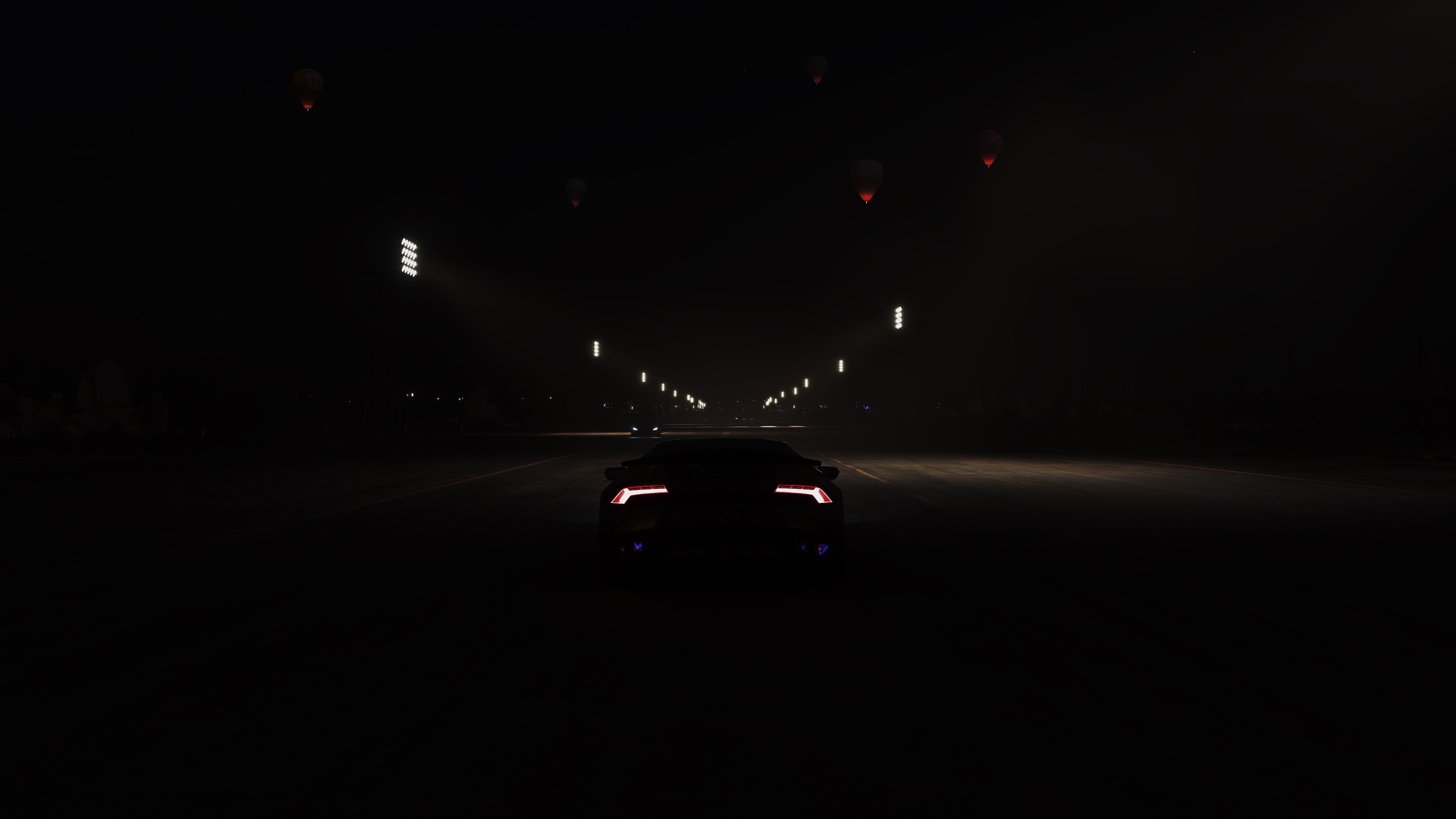 4K Lamborghini Huracan at night HD Wallpaper