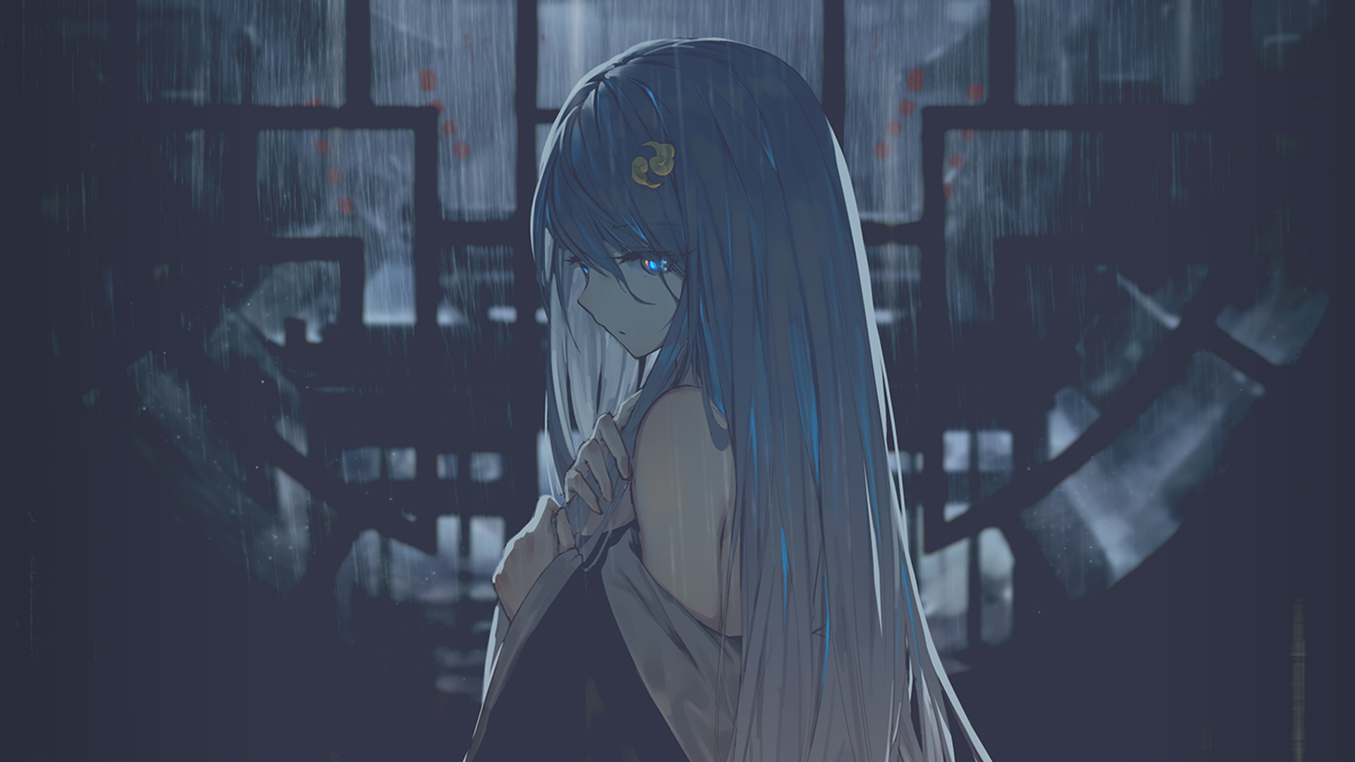 Fu Hua from Honkai Impact 3rd in the rain HD Wallpaper
