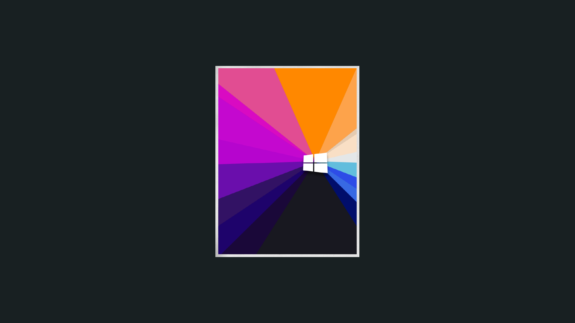 Windows logo with colorful geometric background HD Wallpaper