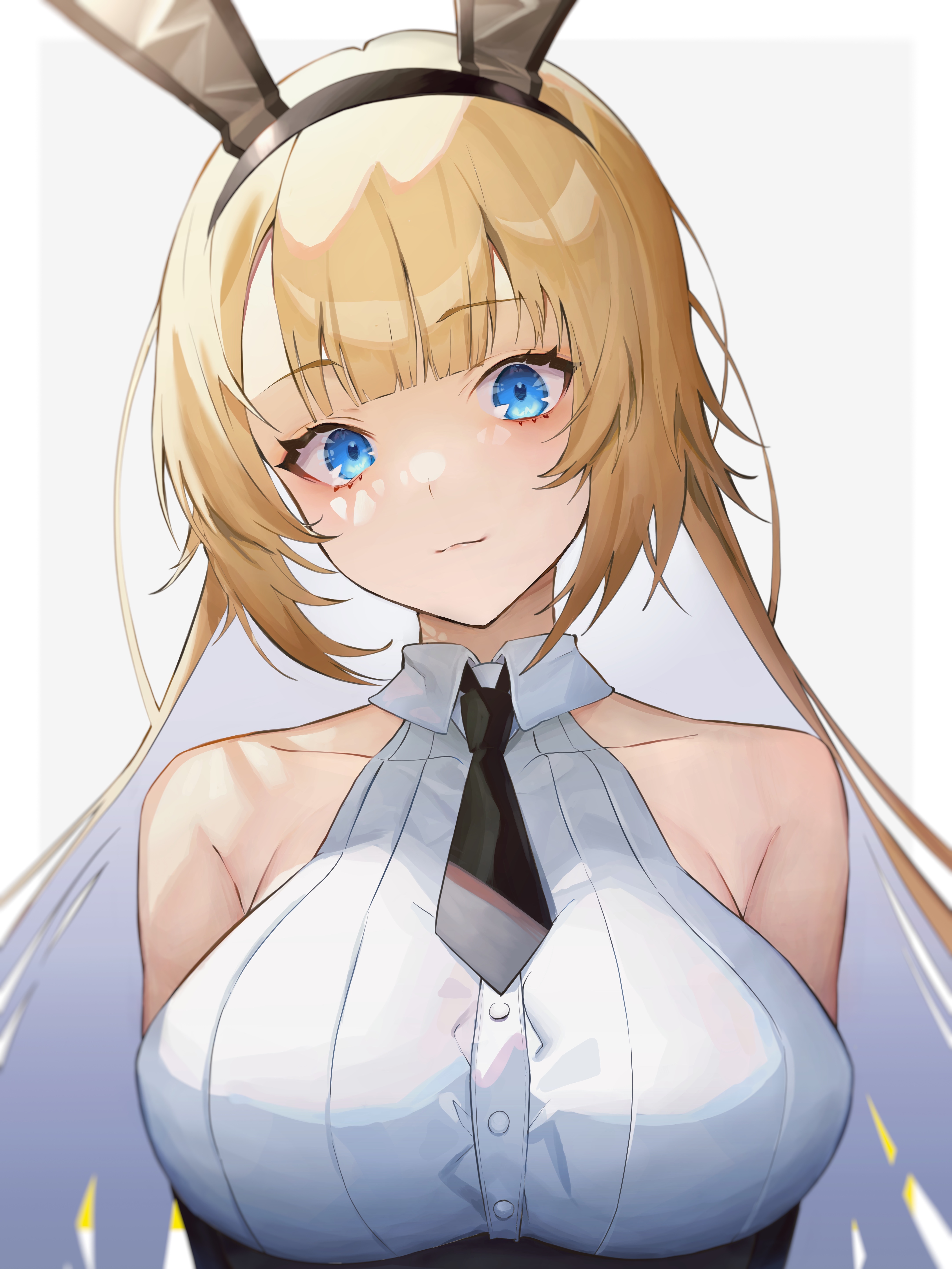 Azur Lane Kabi with Bunny Ears and Blue Eyes HD Phone Wallpaper