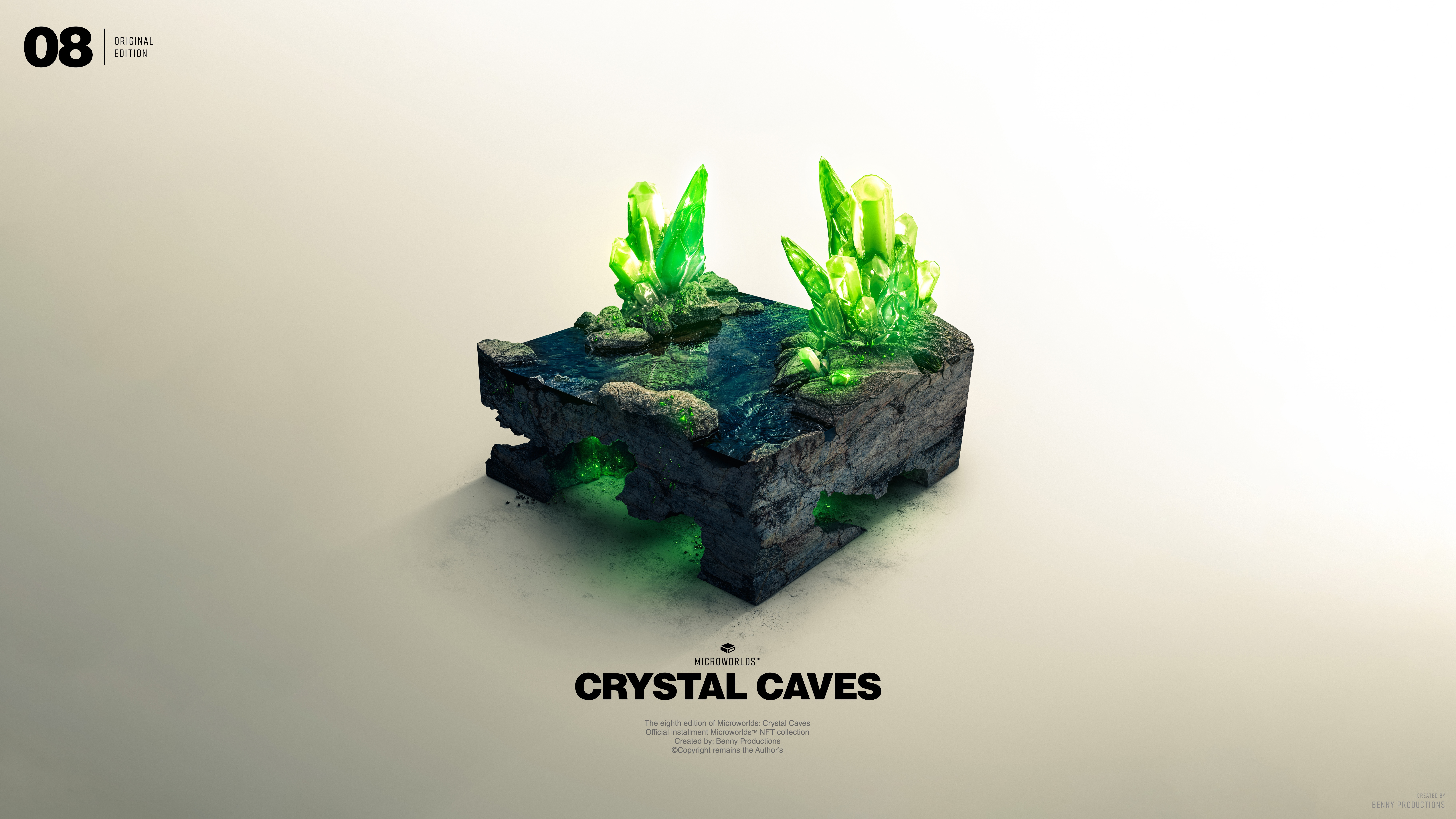 Microworlds Crystal Caves 4K HD Wallpaper