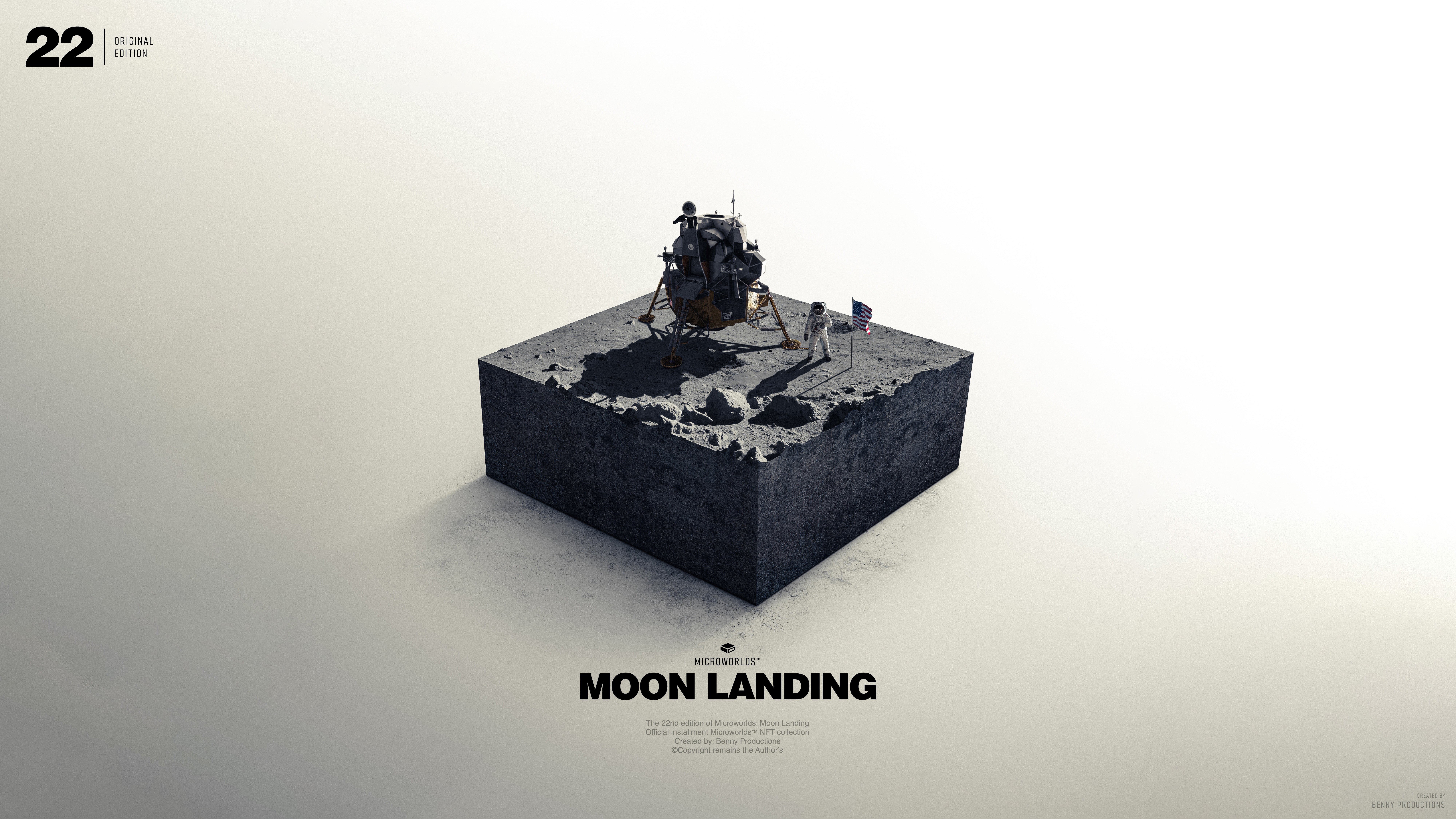 Microworlds Moon Landing 4K HD Wallpaper