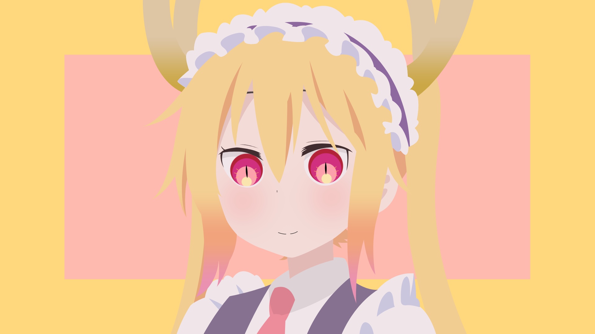 Tohru from Kobayashi-san Chi no Maid Dragon minimalism HD Wallpaper